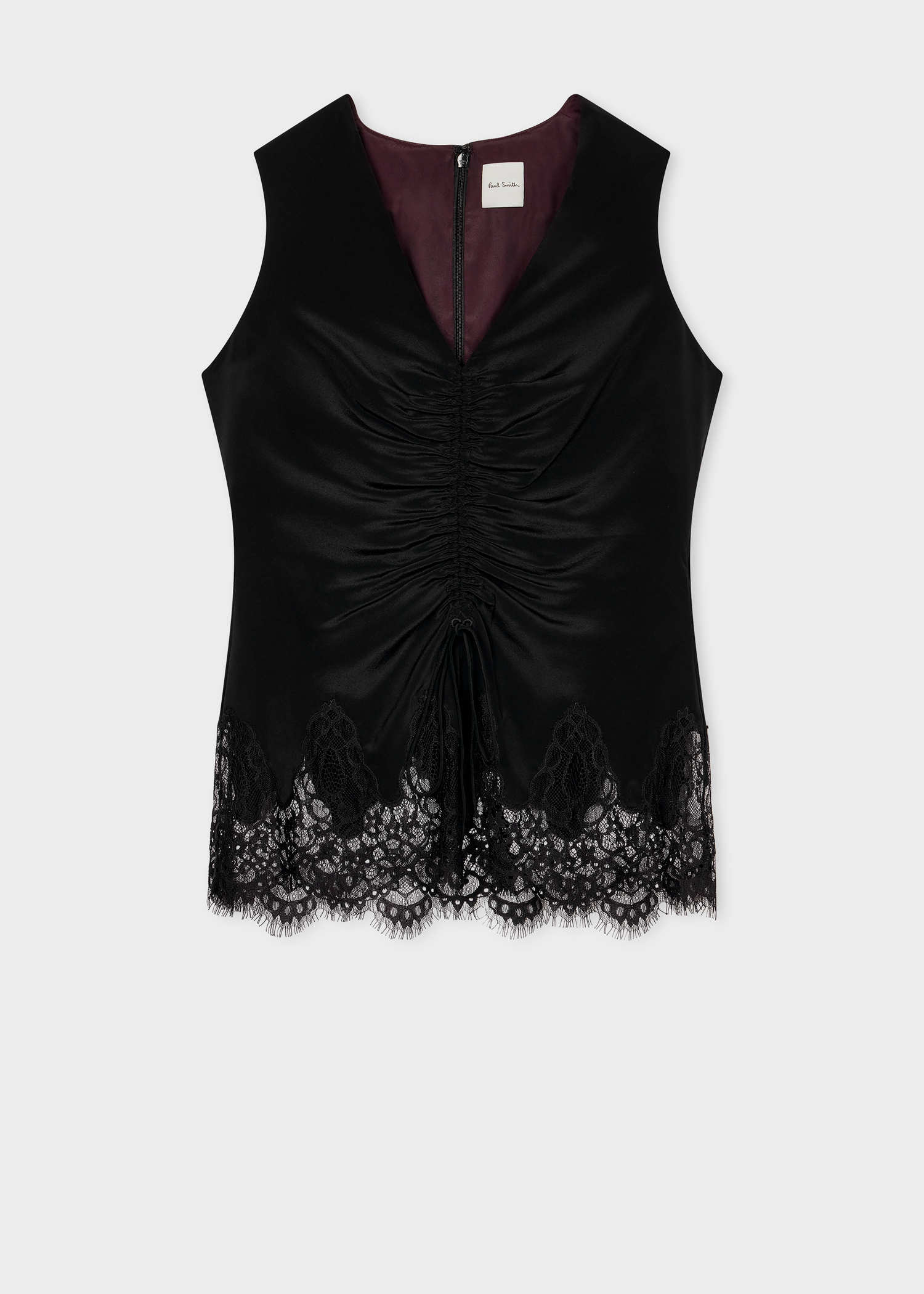 Black lace sleeveless top hotsell