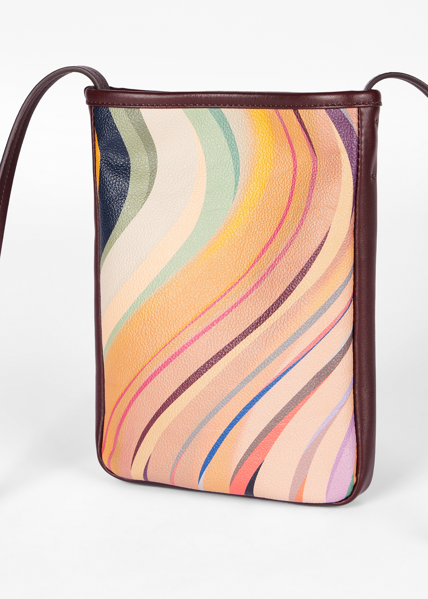 Women's 'Dusky Swirl' Leather Pouch Bag