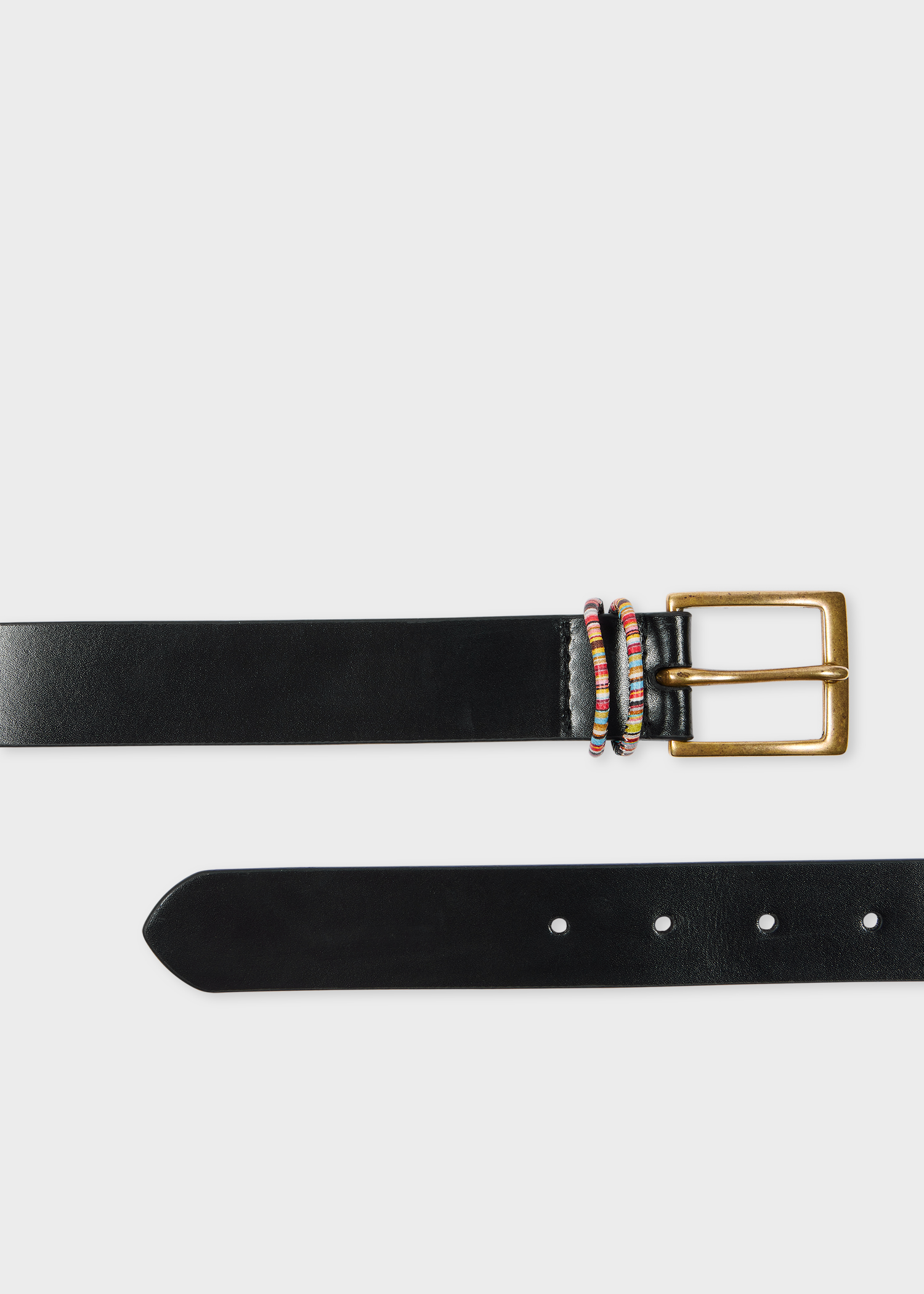 Women s Black Signature Stripe Cord Belt