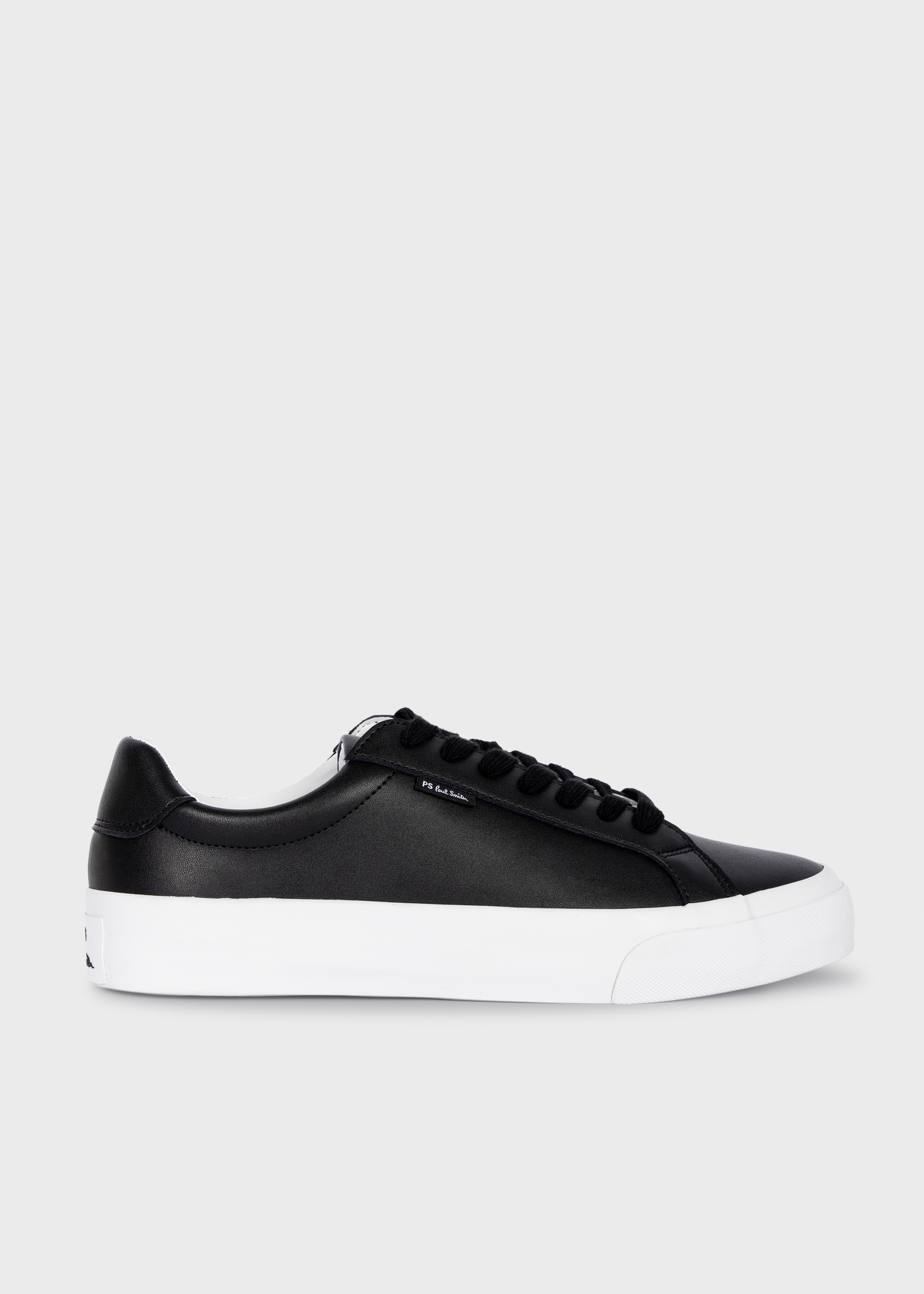 PS Paul Smith Amos スニーカー Men's Coated Black Leather 'Amos' Trainers