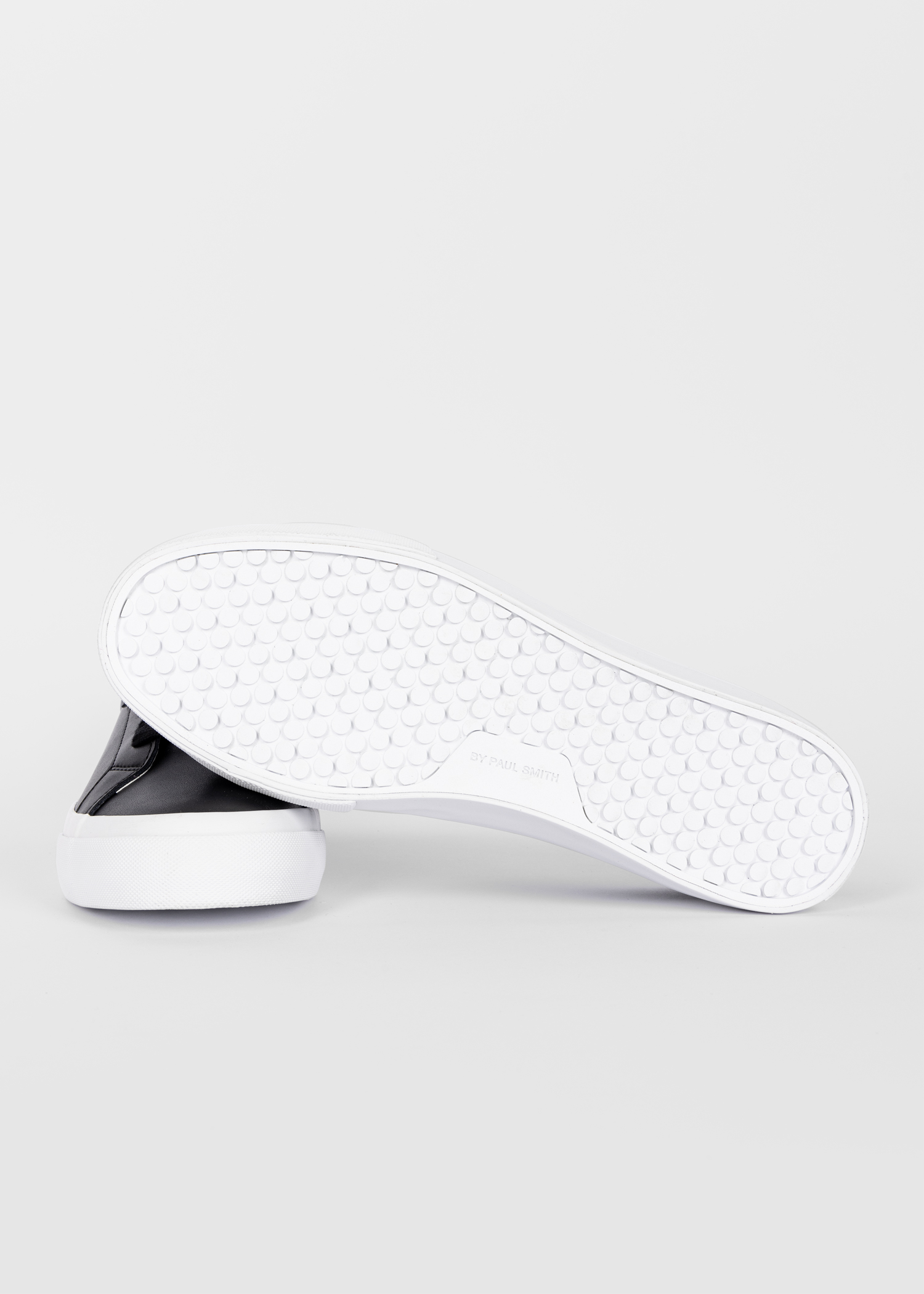 Men's Coated Black Leather 'Amos' Trainers