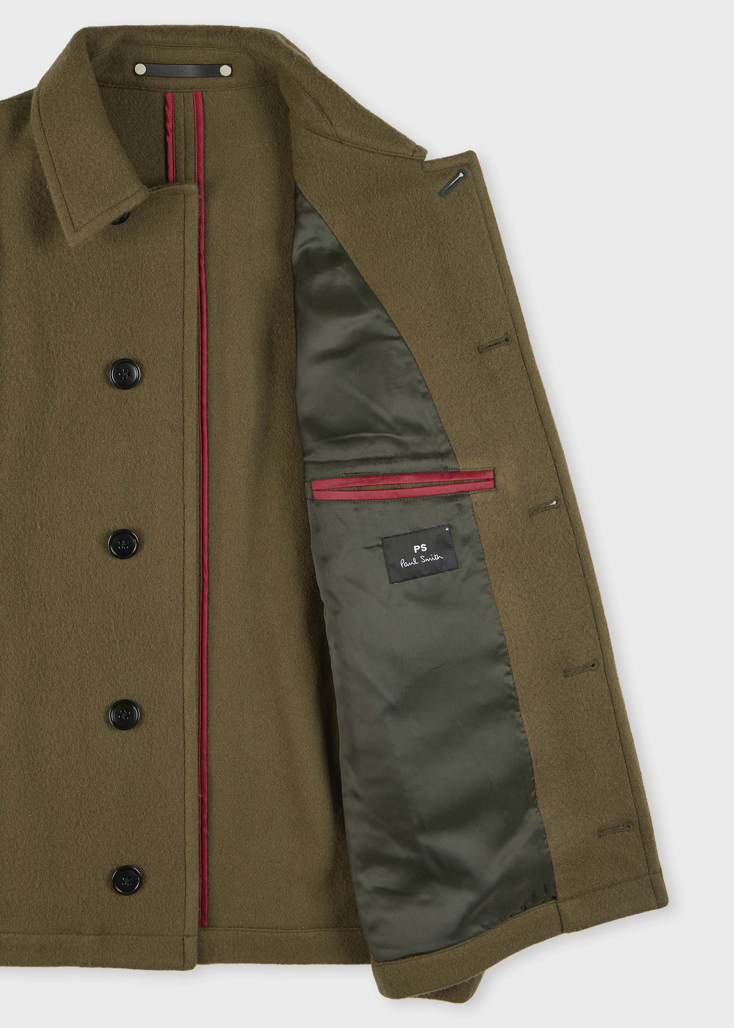 PS Paul Smith Khaki Recycled Wool-Blend Jacket | King's Cross