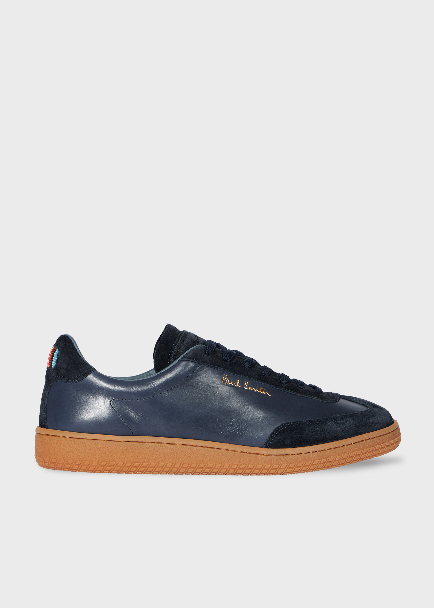 Navy Leather Como Trainers