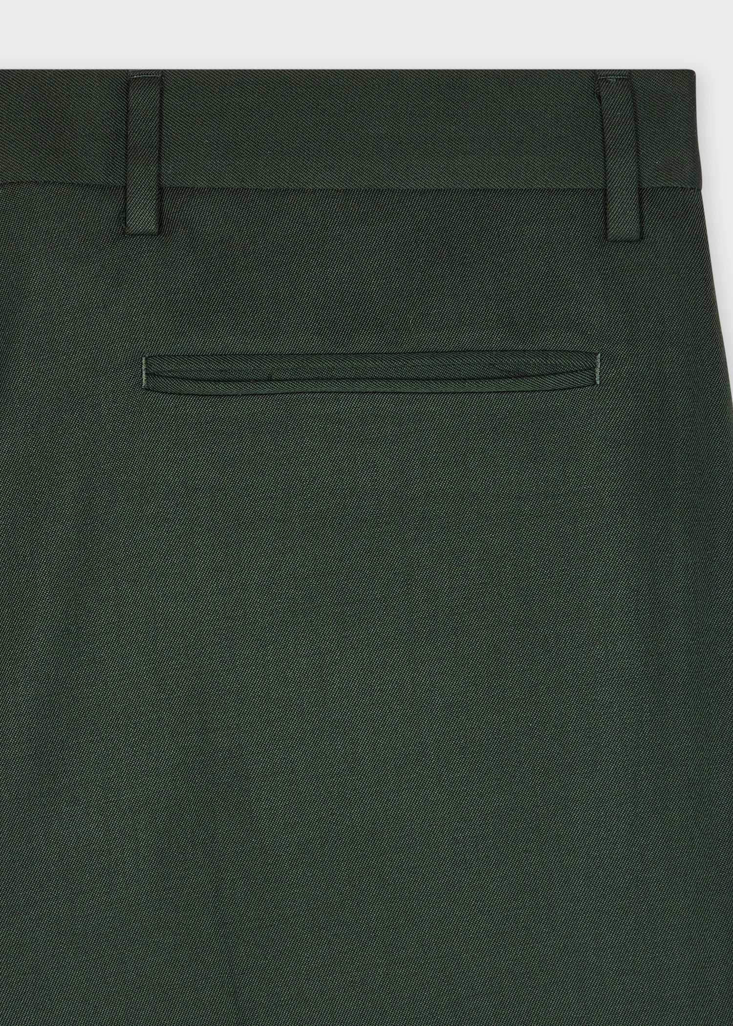 Slim Straight-Fit Forest Green Wool Gabardine Trousers