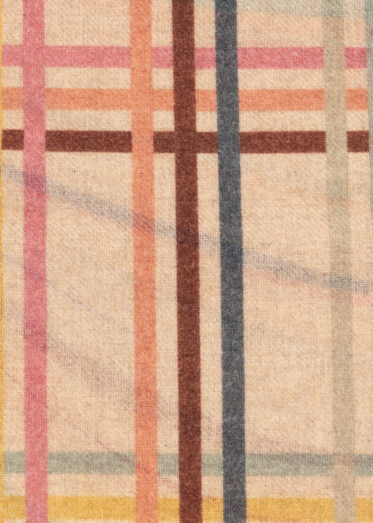 Women's Cashmere-Blend 'Faded Swirl' Check Scarf