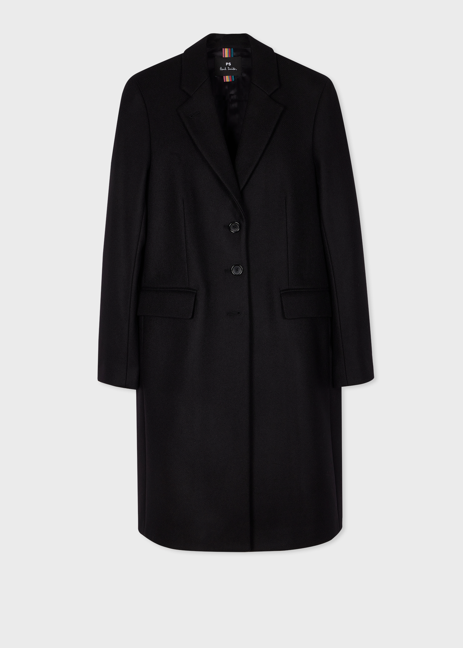 Women s Black Cashmere Blend Epsom Coat