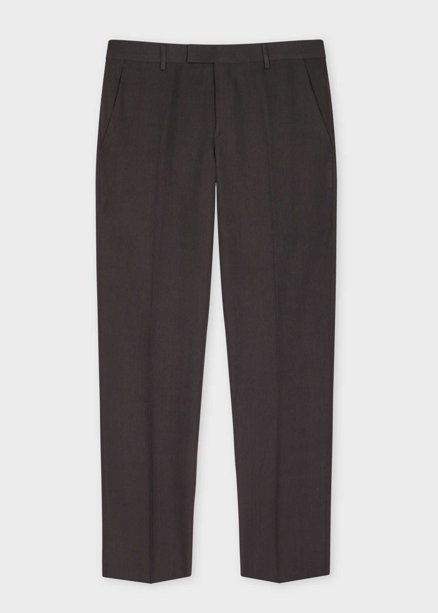 本物保証!  Men's Straight-Fit Trousers Wool Charcoal パンツ
