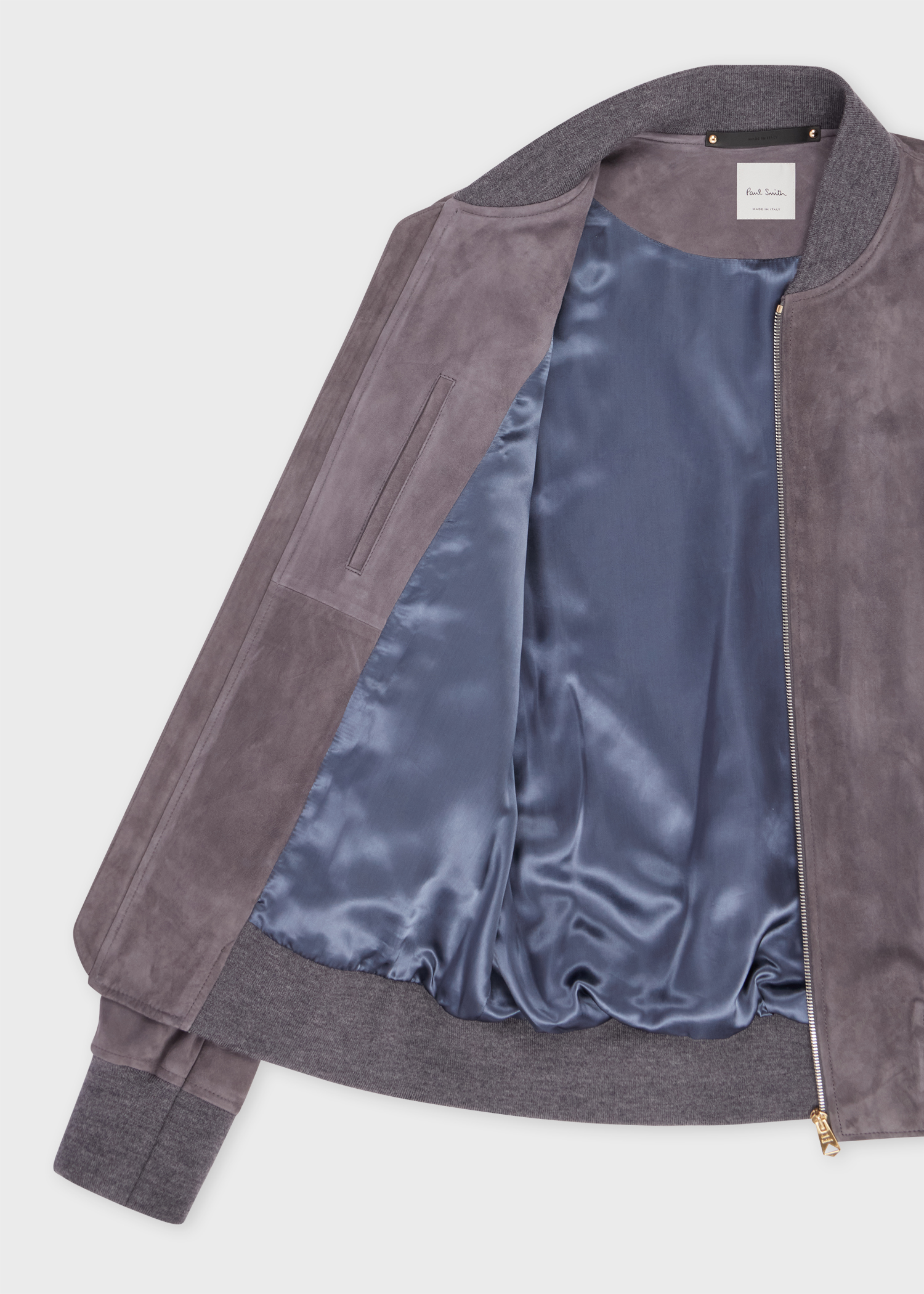 Paul Smith Lavender Suede Bomber Jacket Size S