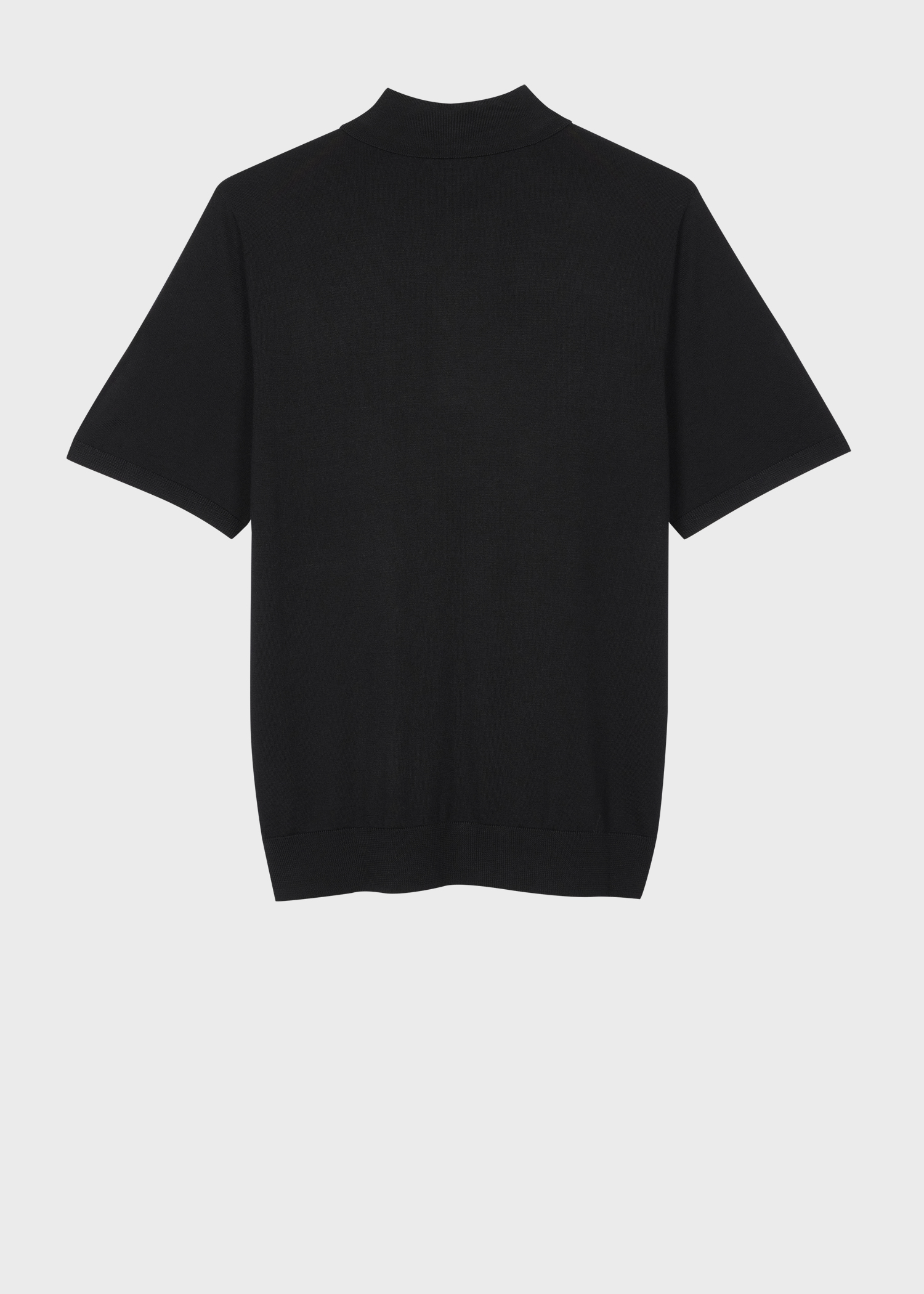 Black Merino Wool 'Artist Stripe' Polo Shirt