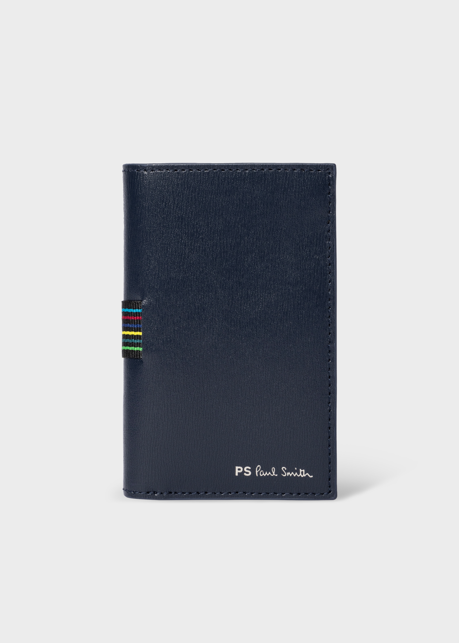 PS Paul Smith Black Leather 'Sports Stripe' Zip Pouch Wallet