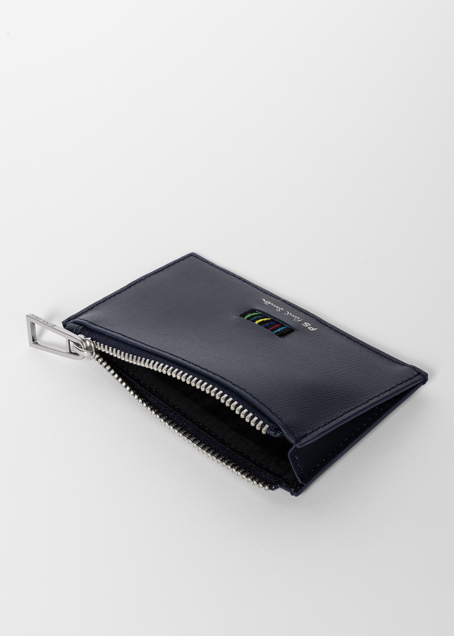 Navy 'Sports Stripe' Zip Card Holder