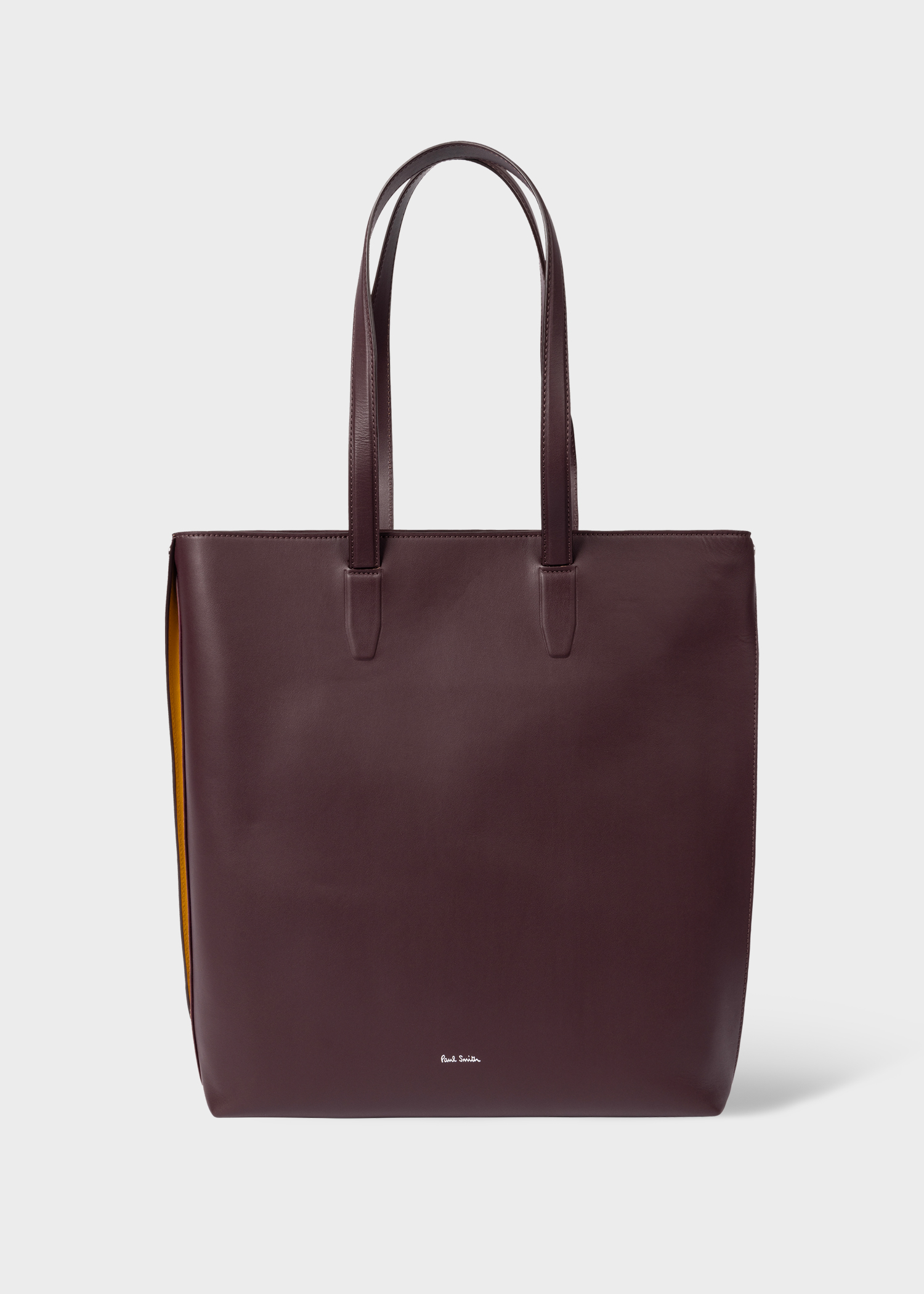 Burgundy Calf Leather Tote Bag