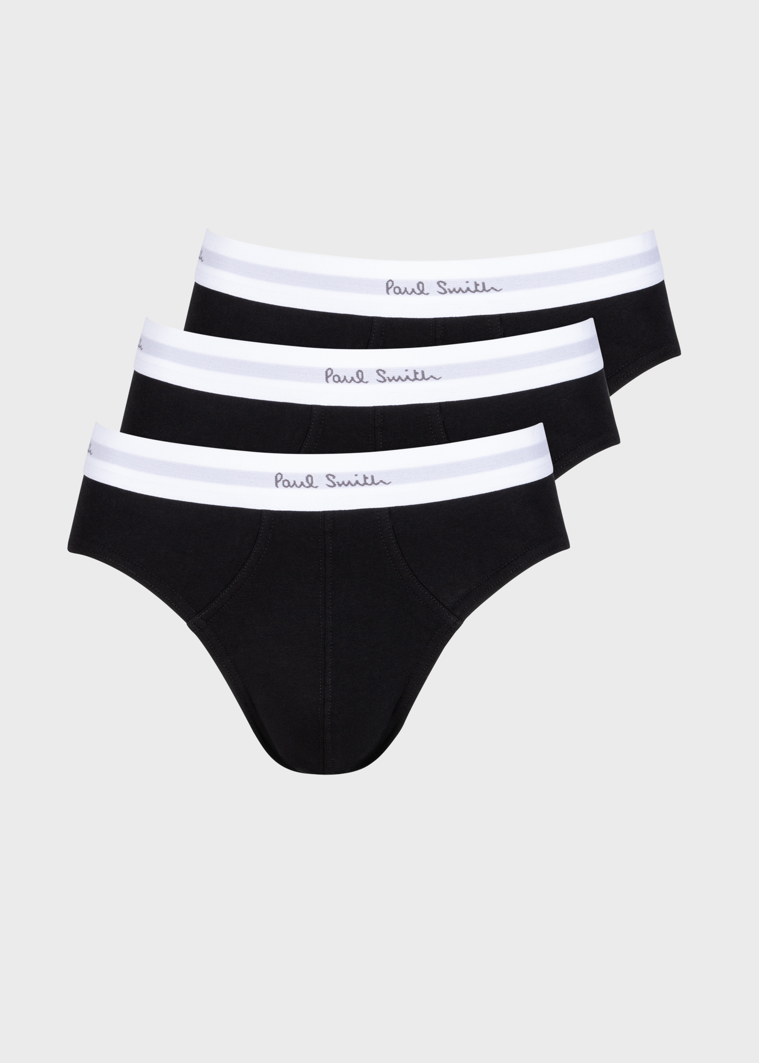 Black Cotton-Stretch Briefs Three Pack