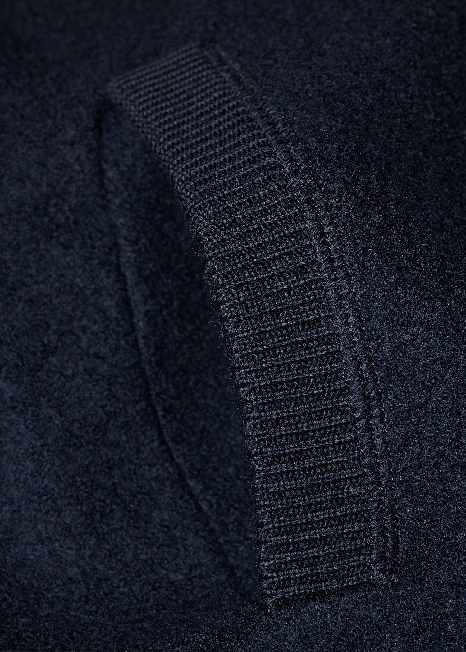 Navy Merino Wool 'Artist Stripe' Bomber Jacket