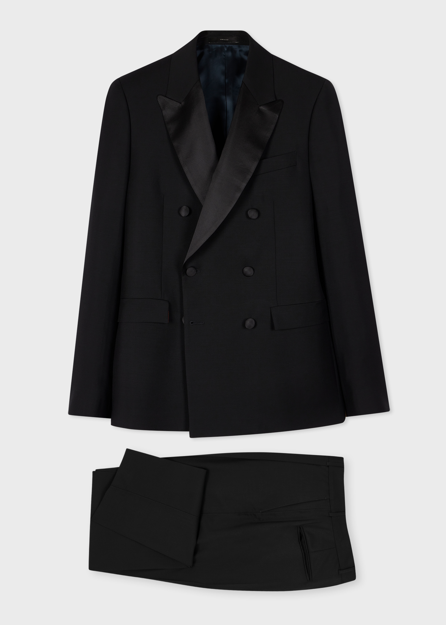 Men's Black Wool-Mohair Suit