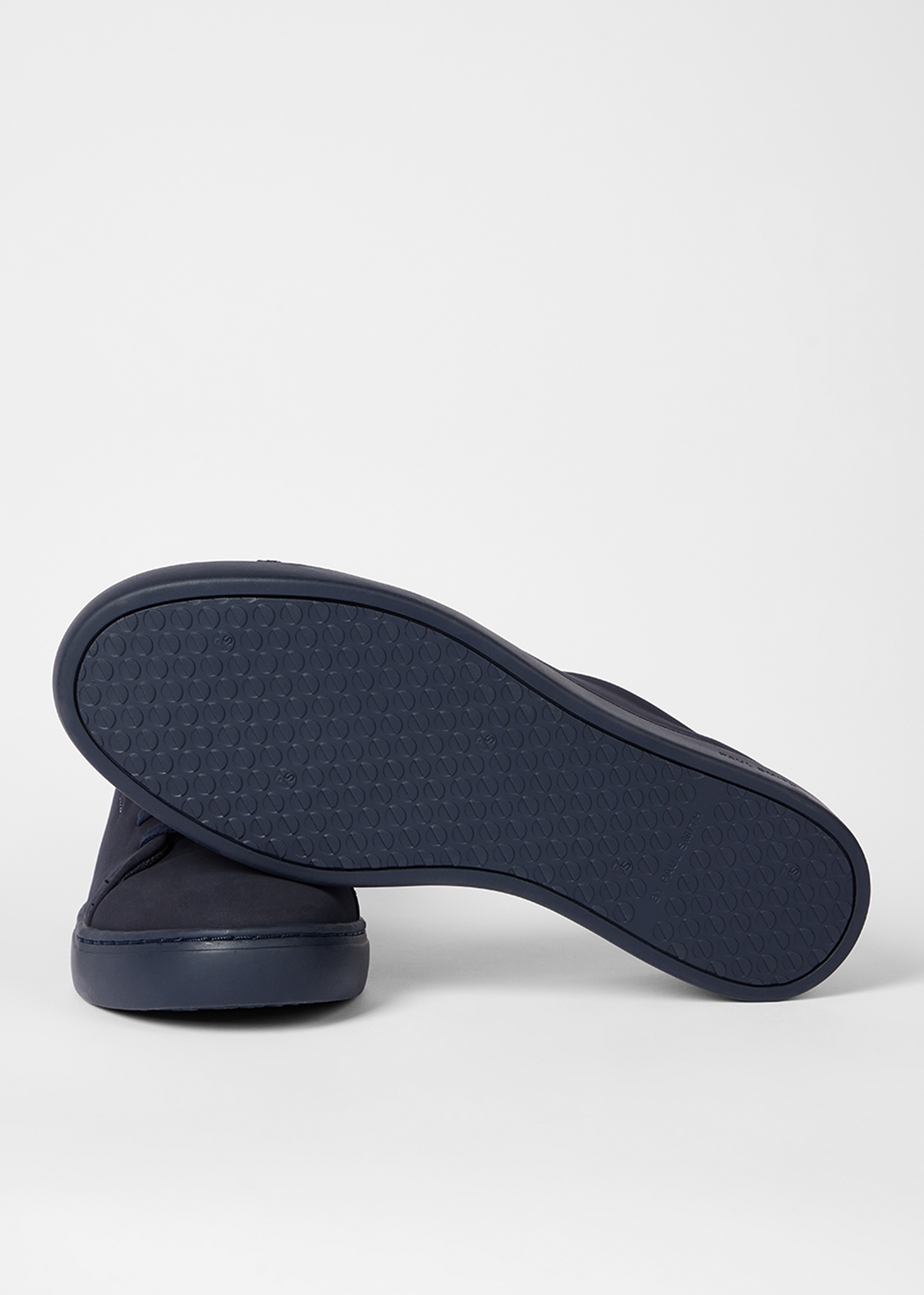 Navy Blue Nubuck Leather 'Lee' Trainers