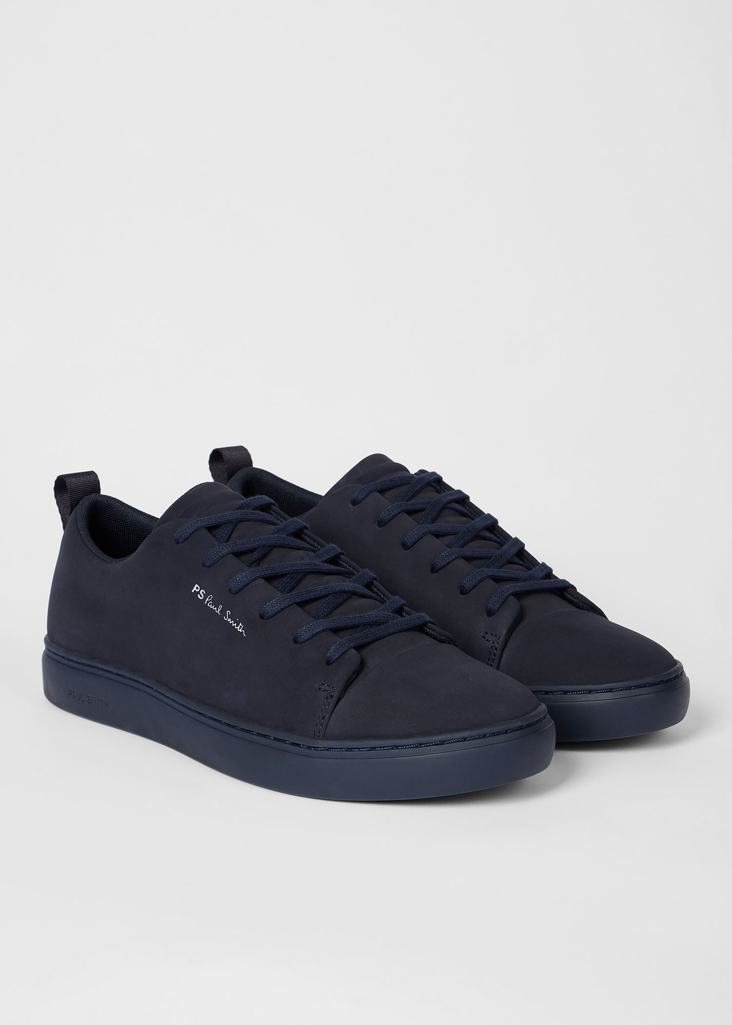 Navy Blue Nubuck Leather 'Lee' Trainers
