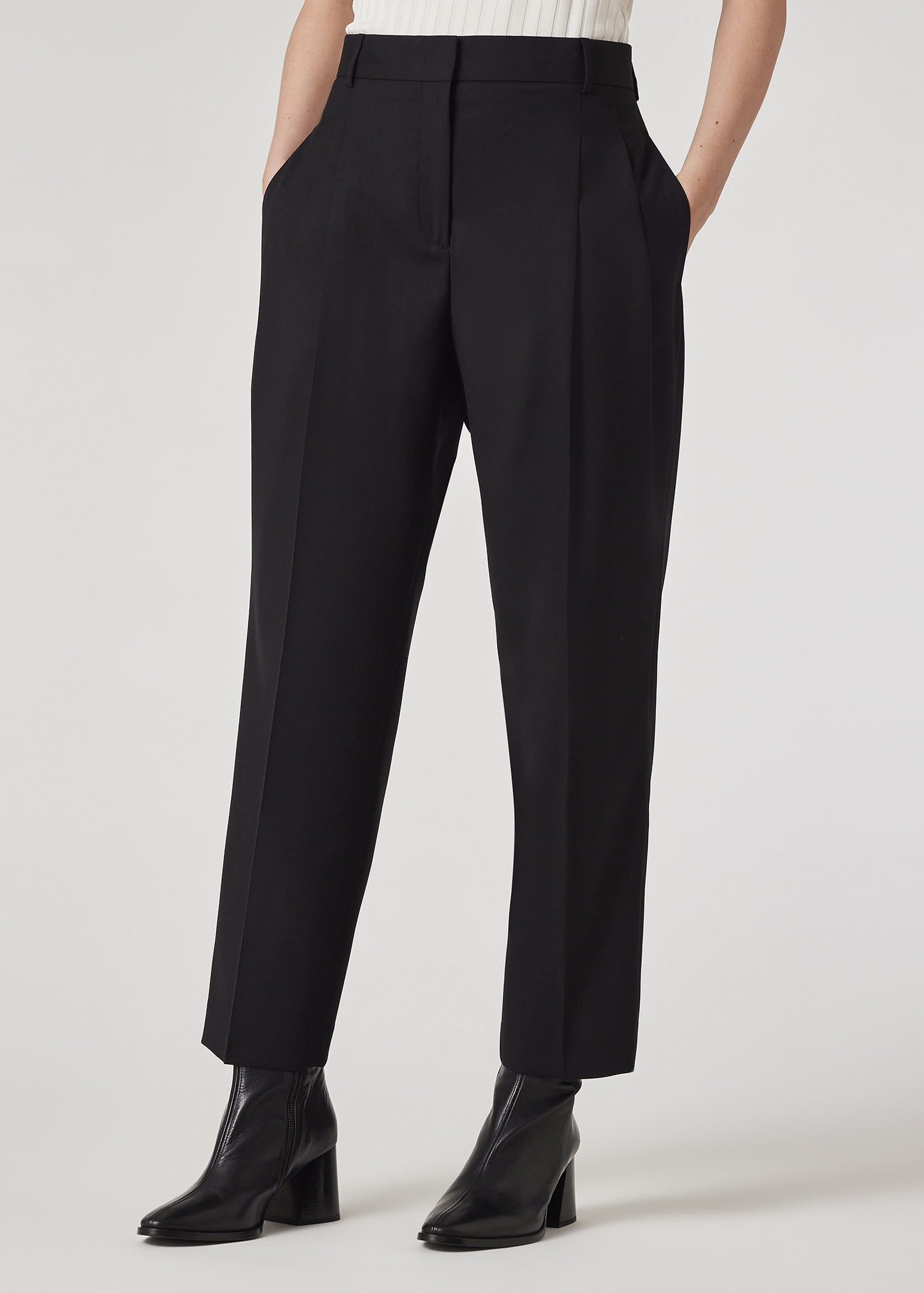 パンツ PAUL SMITH Woman Pants Black W1R347TP11074 79 Women's Black Drawstring Wide Leg Pants