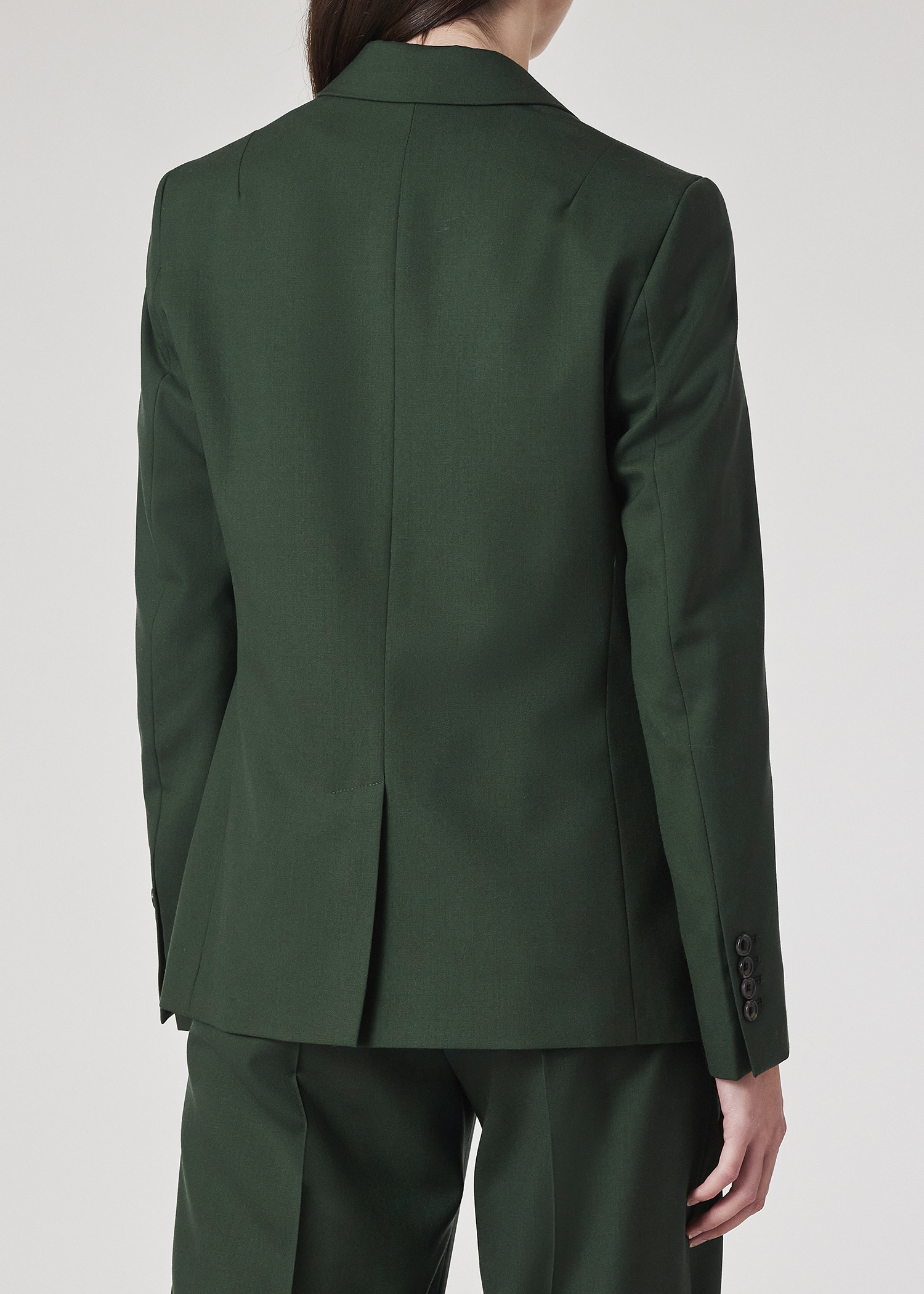 PS Paul Smith Women s Pine Green Wool Hopsack Blazer King s Cross