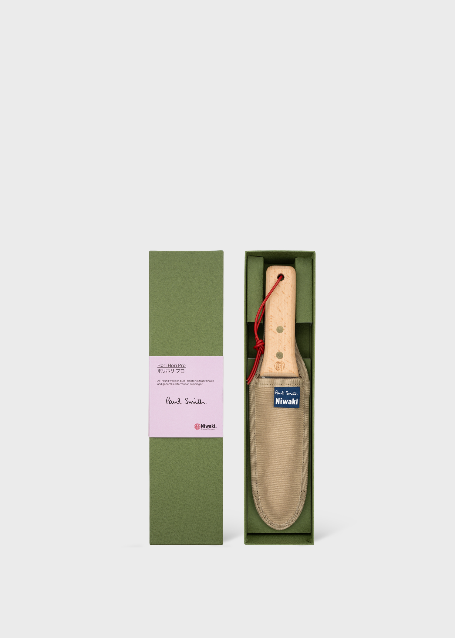 Niwaki x Paul Smith Hori Hori Pro Japanese Weeding Trowel & Canvas Sheath