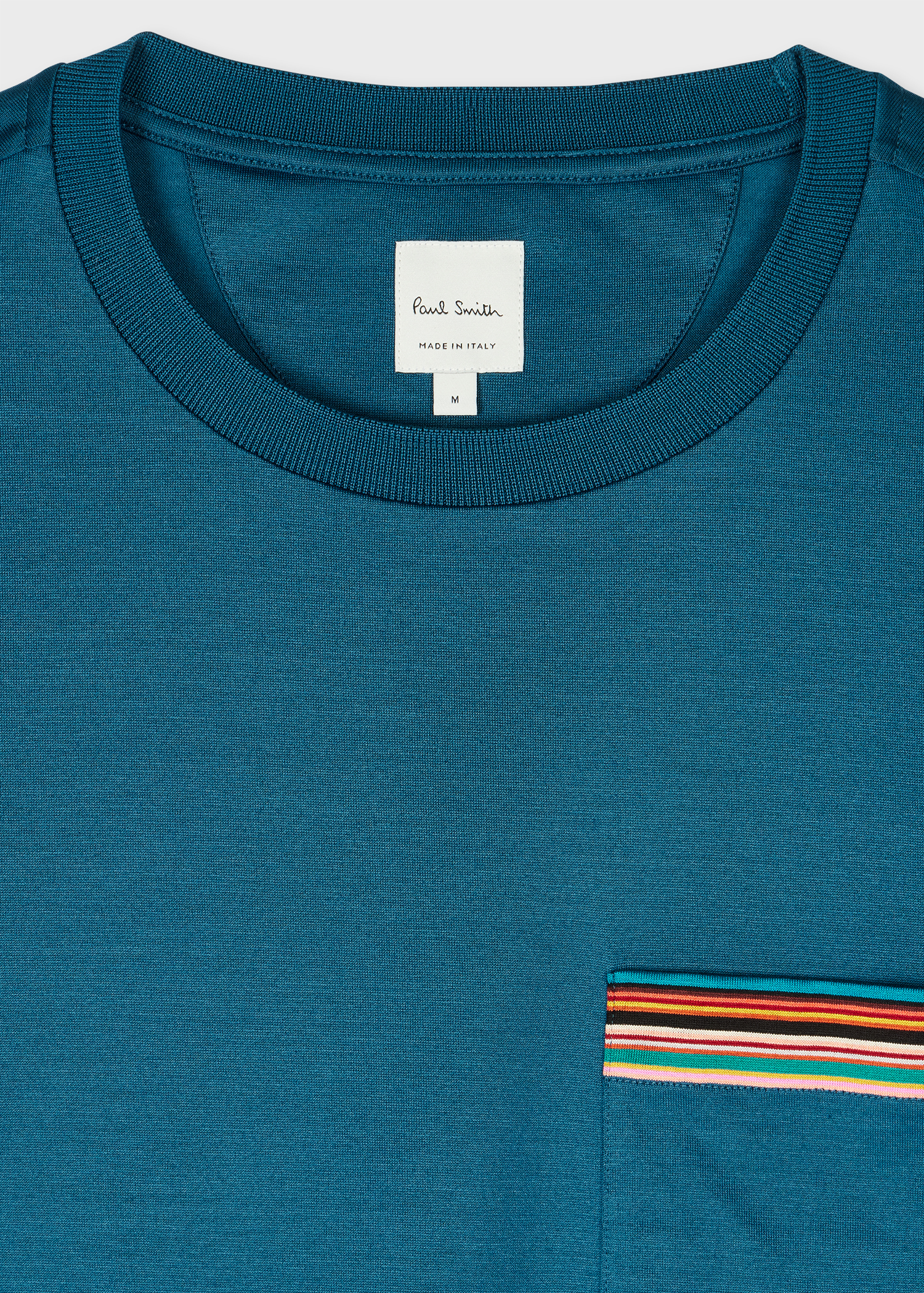 Tシャツ・カットソー Paul Smith SIGNATURE STRIPE T-SHIRT (M1R/306U/H00088_01) Men's Black 'Signature Stripe' Pocket T-Shirt