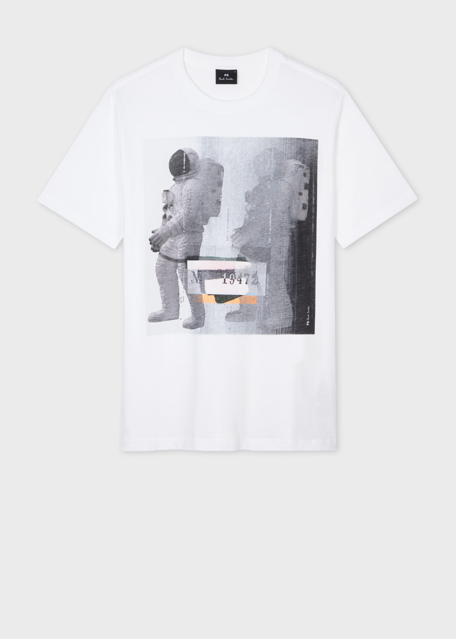 Tシャツ・カットソー PS PAUL SMITH Men T-shirt White M2R011RPP5081 01 Men's White 'PS Logo' T-Shirt