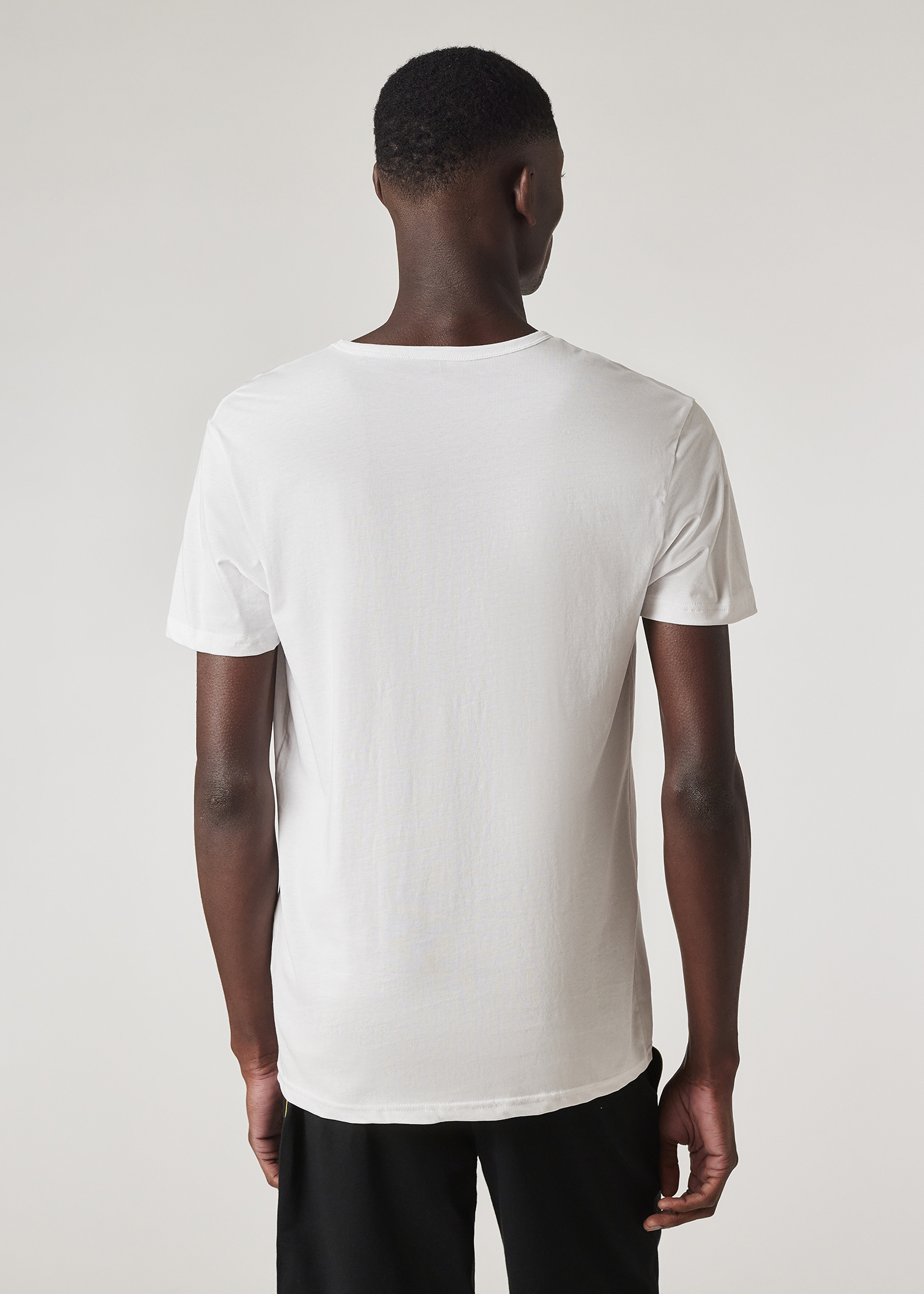 Men's Black Logo Organic Cotton Lounge T-Shirts Three Pack Men's Black Logo Organic Cotton Lounge T-Shirts Three Pack