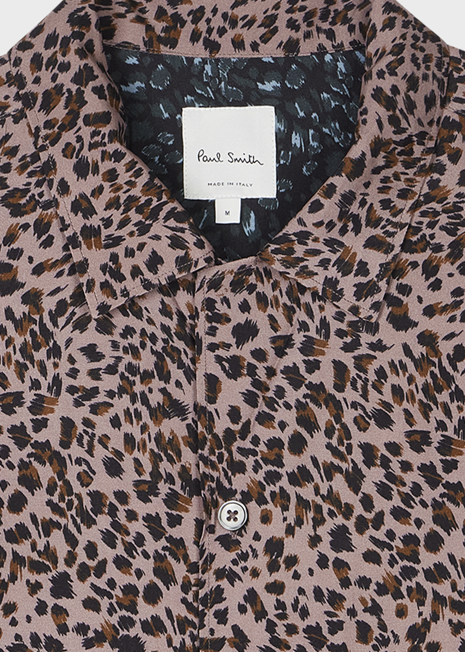 Dusky Pink 'Leopard' Print Viscose Shirt Dusky Pink 'Leopard' Print Viscose Shirt