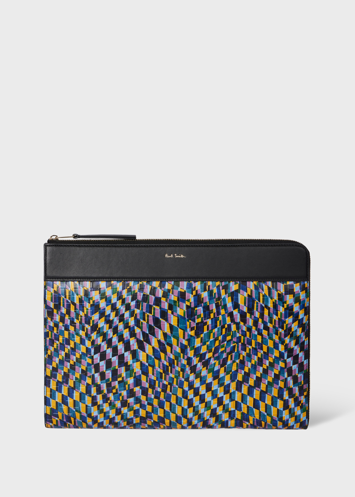 Men's 'Abstract Checkerboard' Document Case