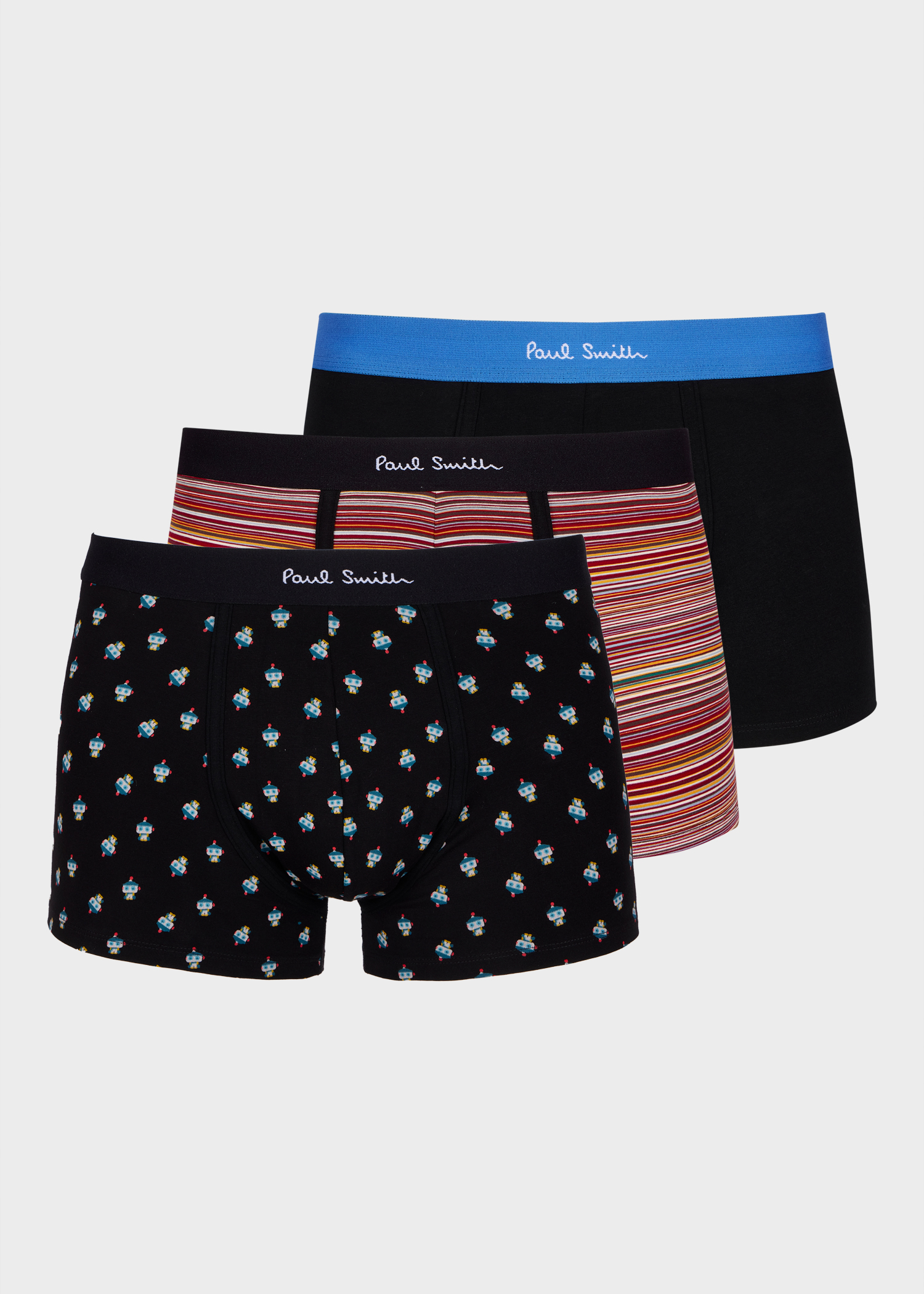 Men's Mixed 'Signature Stripe' and Robot Boxer Briefs Three Pack