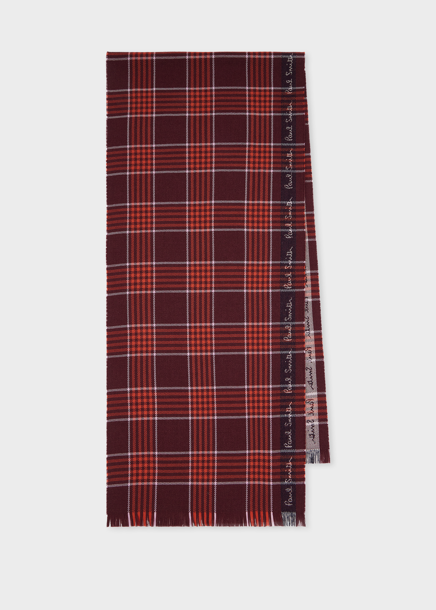 Red Border Check Scarf - Great Gifts Club