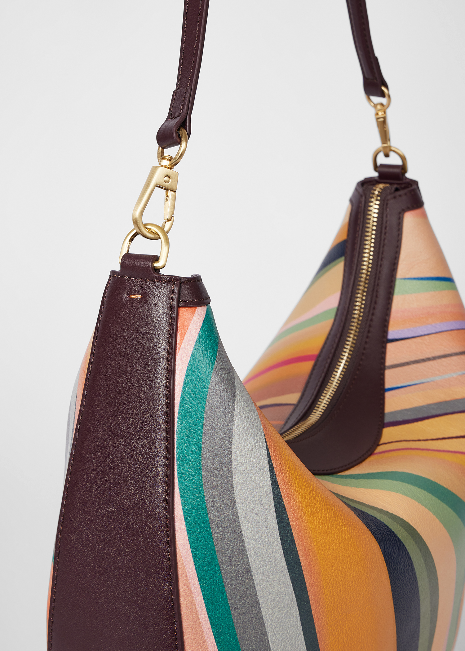 ハンドバッグ PAUL SMITH Woman Handbag Multicolor W1A6592ESWIRL 90 PAUL SMITH SWIRL Women's Leather stripe 'Double Zip' Tote
