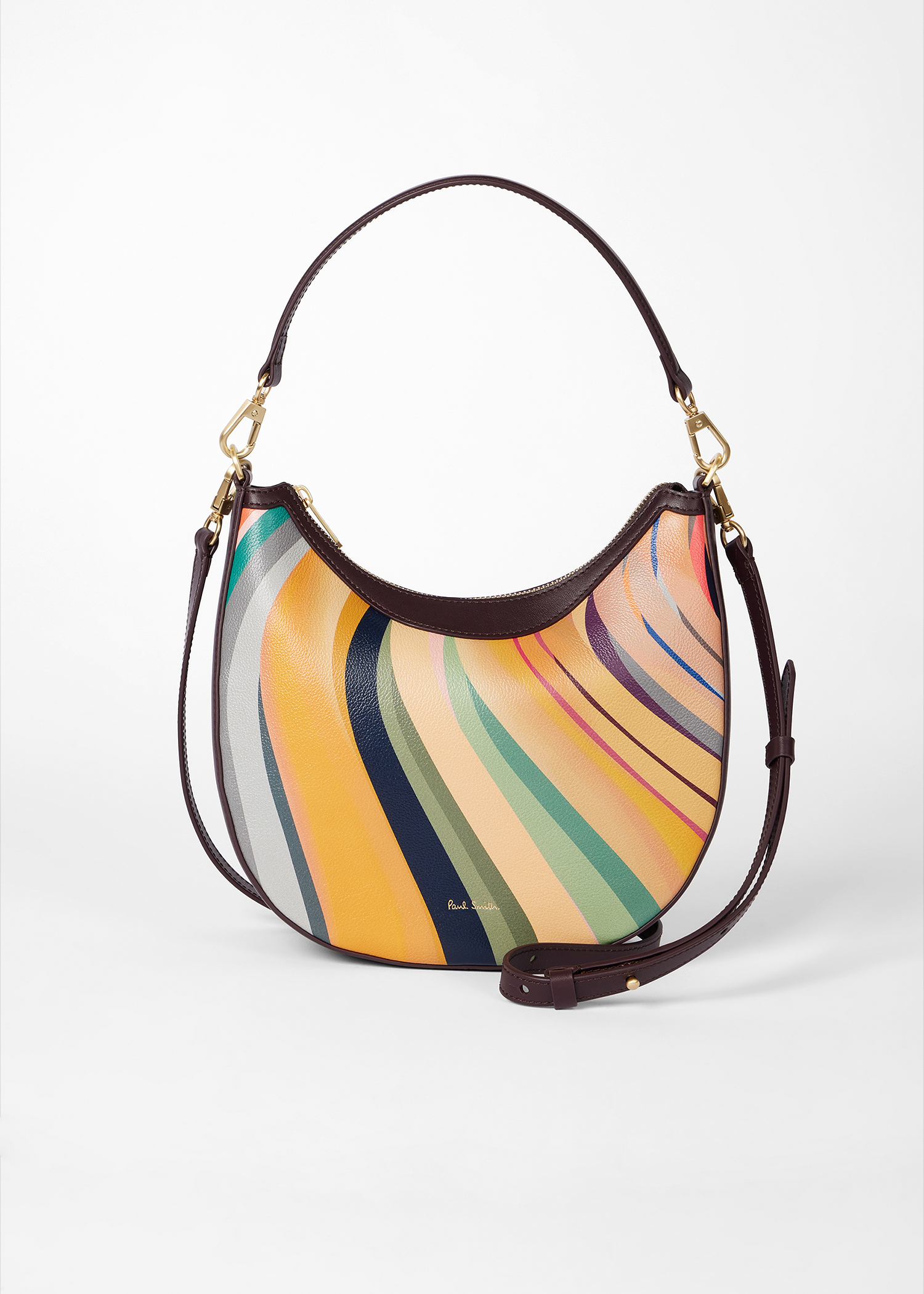 Women s Dusky Swirl Leather Mini Hobo Bag