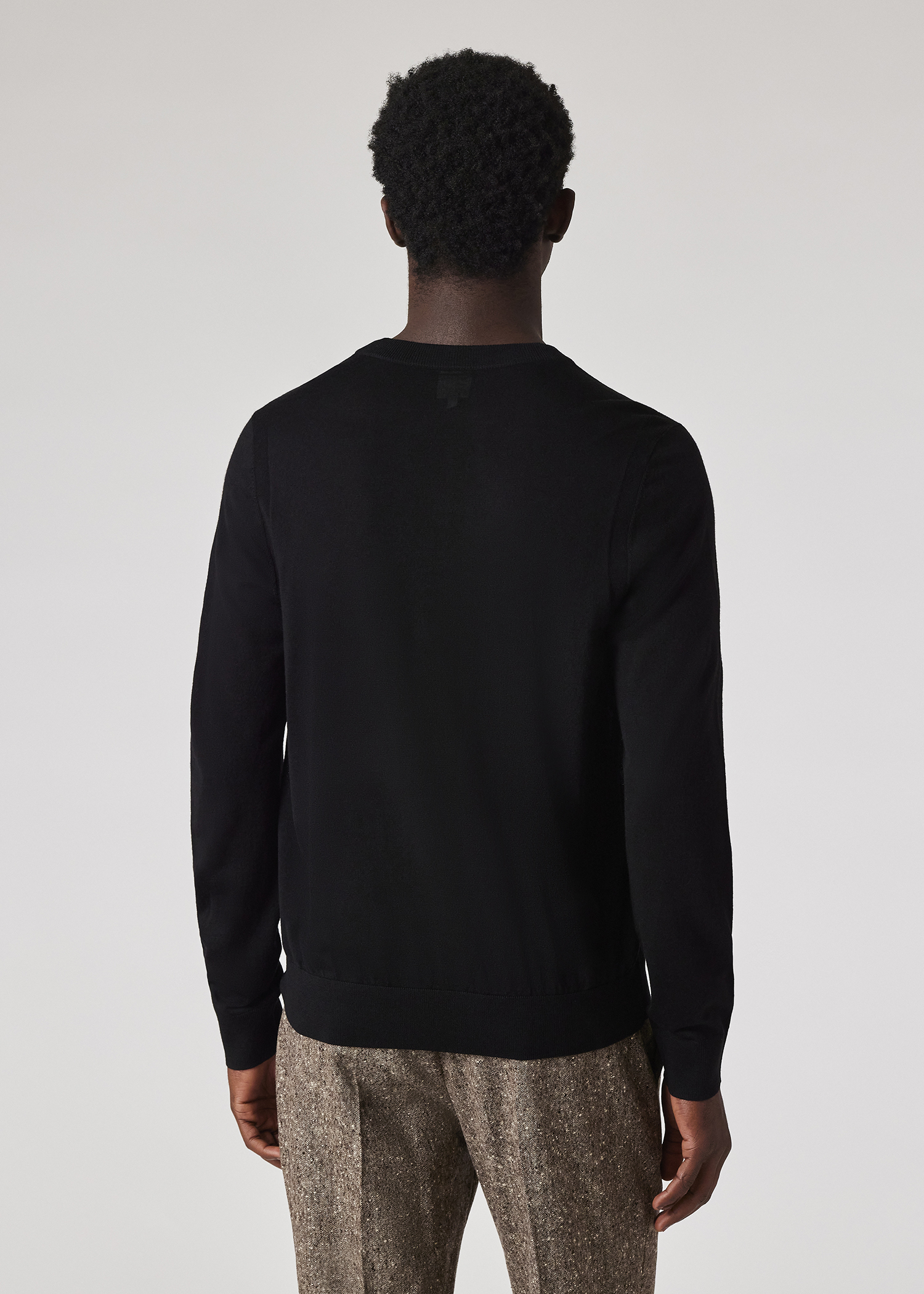 ENNYO スタイリスト私物 MERINO WOOL SWEATER BLACK Int black merino