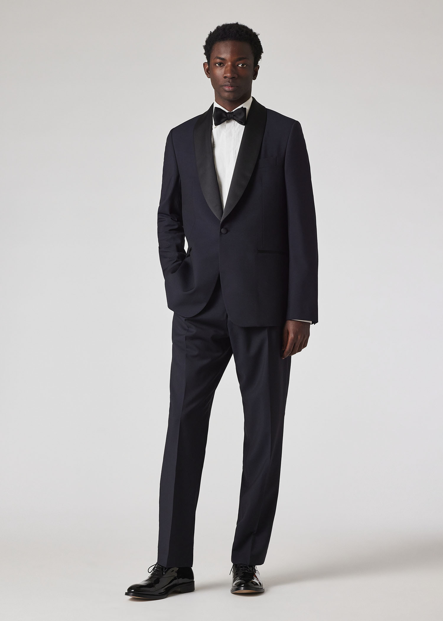 A Suit To Travel In - Women's Black Straight-Leg Wool Trousers