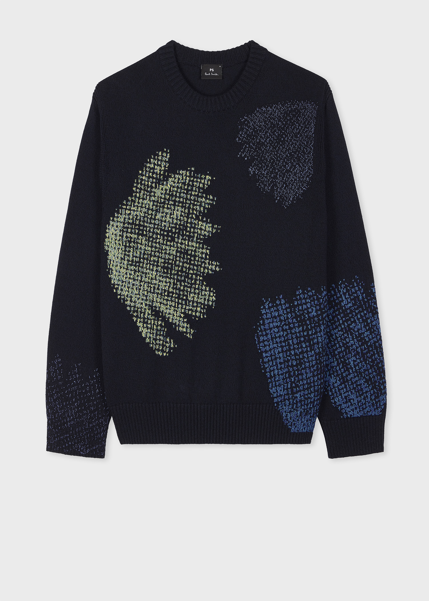 Paul Smith｜SWEATSHIRTS (M2R 027R NP4686 72) Men's Navy Fleece-Panel Zip Sweatshirt