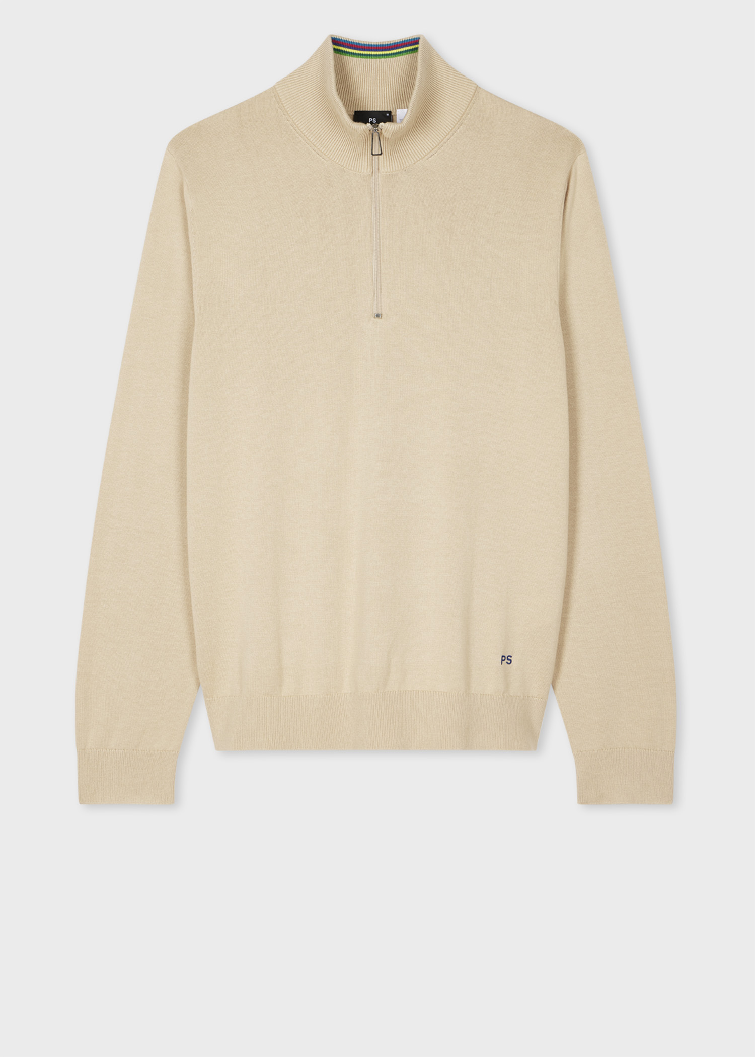 最旬トレンドパンツ Men's Light Stone Half Zip Knit Organic Cotton Sweater トップス