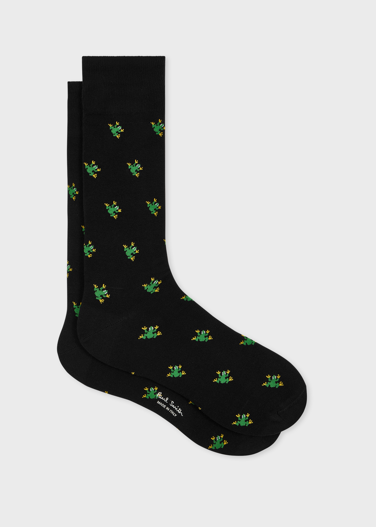 Black Cotton 'Frog' Socks