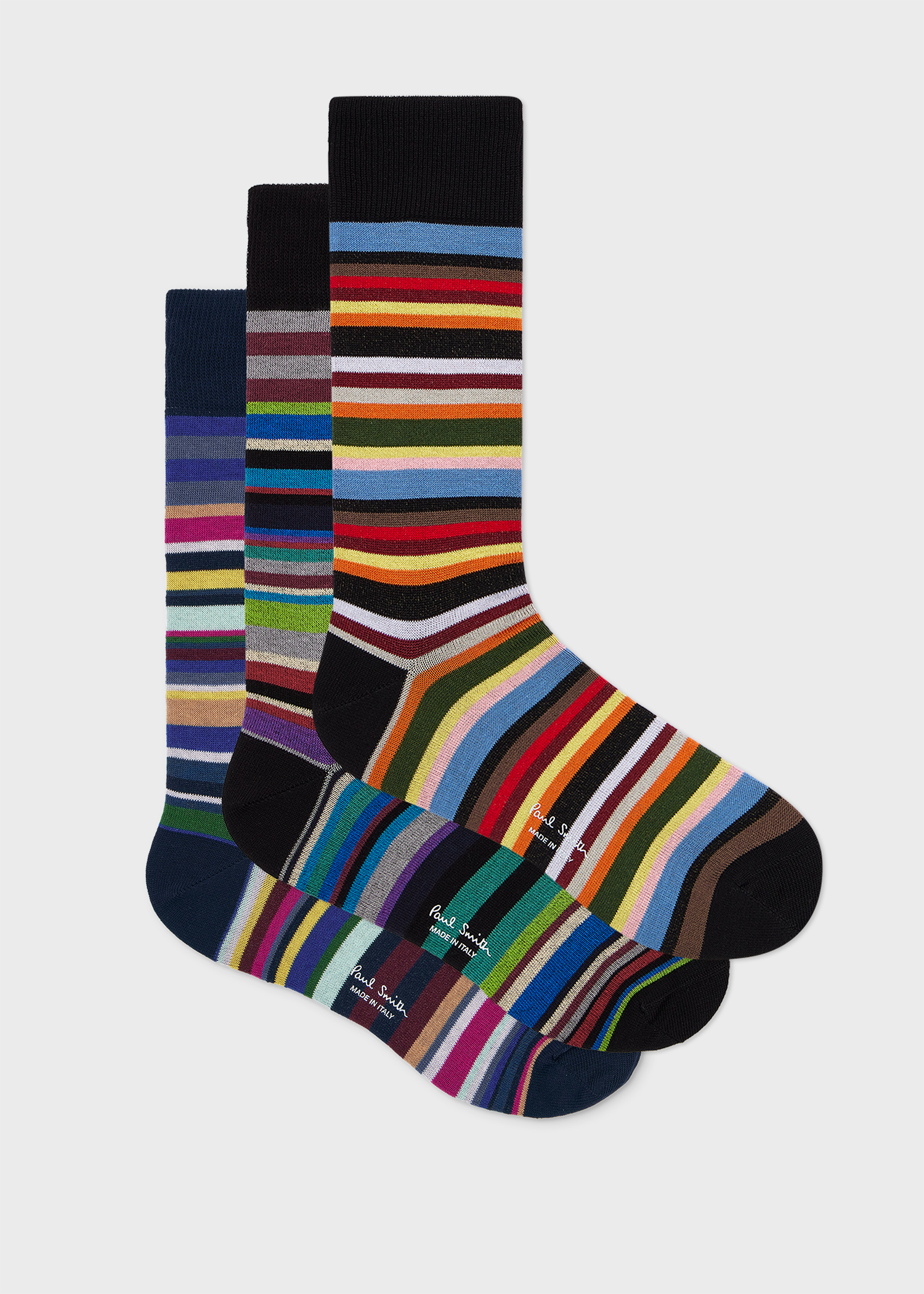【関税&送料込】Paul Smith Signature Stripe Socks Set Of 3 P Women's 'Signature Stripe' Socks Three Pack