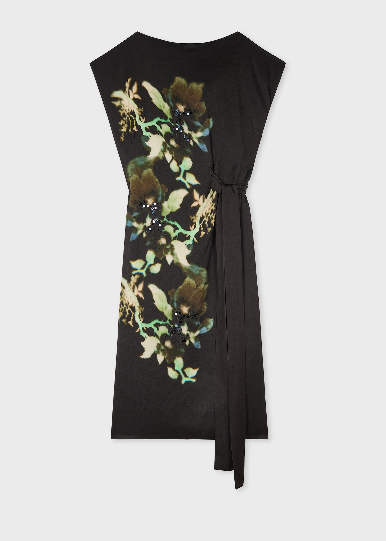 ワンピース PAUL SMITH Woman Dress Black W1R498NN11065 79 Women's Black 'Lens Blur Botanical' Embellished Viscose Dress