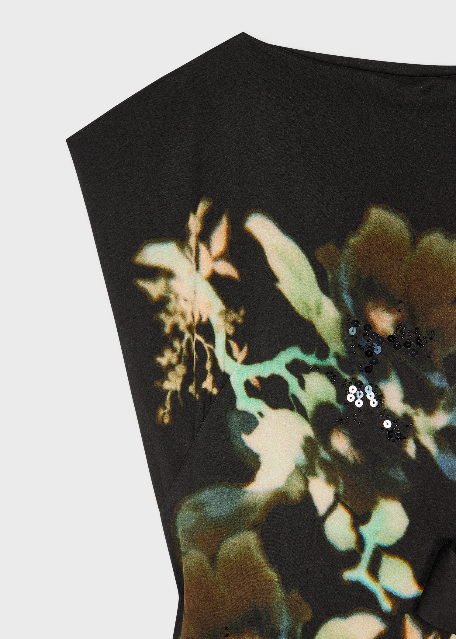 ワンピース PAUL SMITH Woman Dress Black W1R498NN11065 79 Women's Black 'Lens Blur Botanical' Embellished Viscose Dress