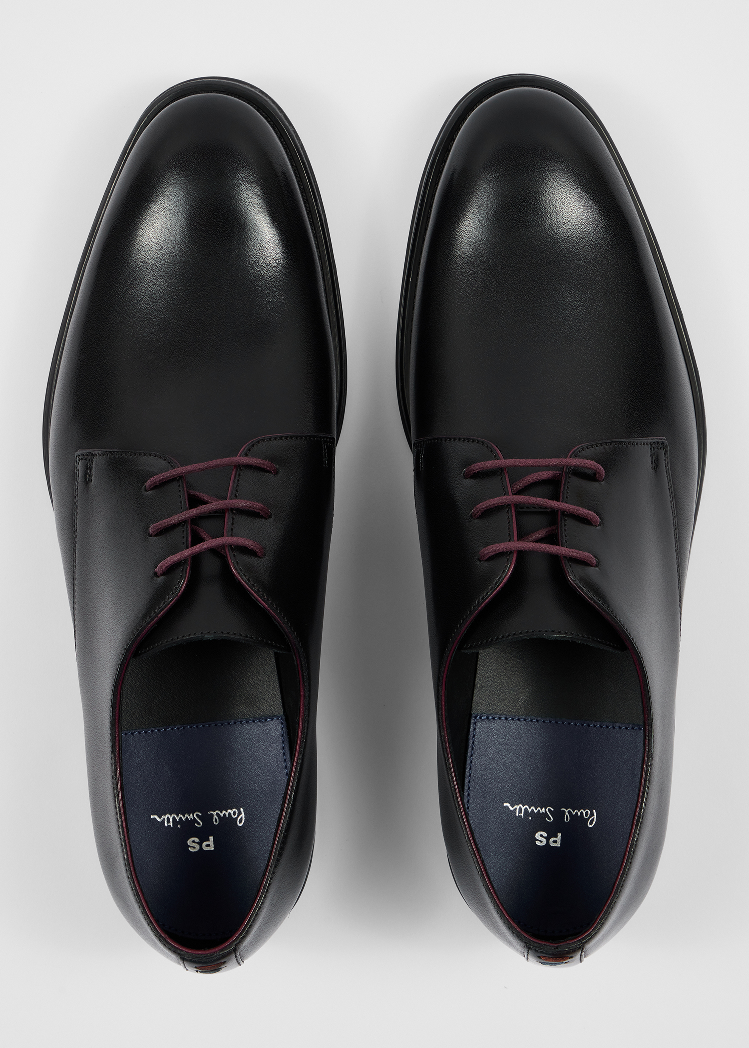 スニーカー Paul Smith MENS SHOE DOVER BLACK (M2S DVR18 JNUB 79 BLACK) Men's Black Leather 'Dover' 'Sports Stripe' Trainers