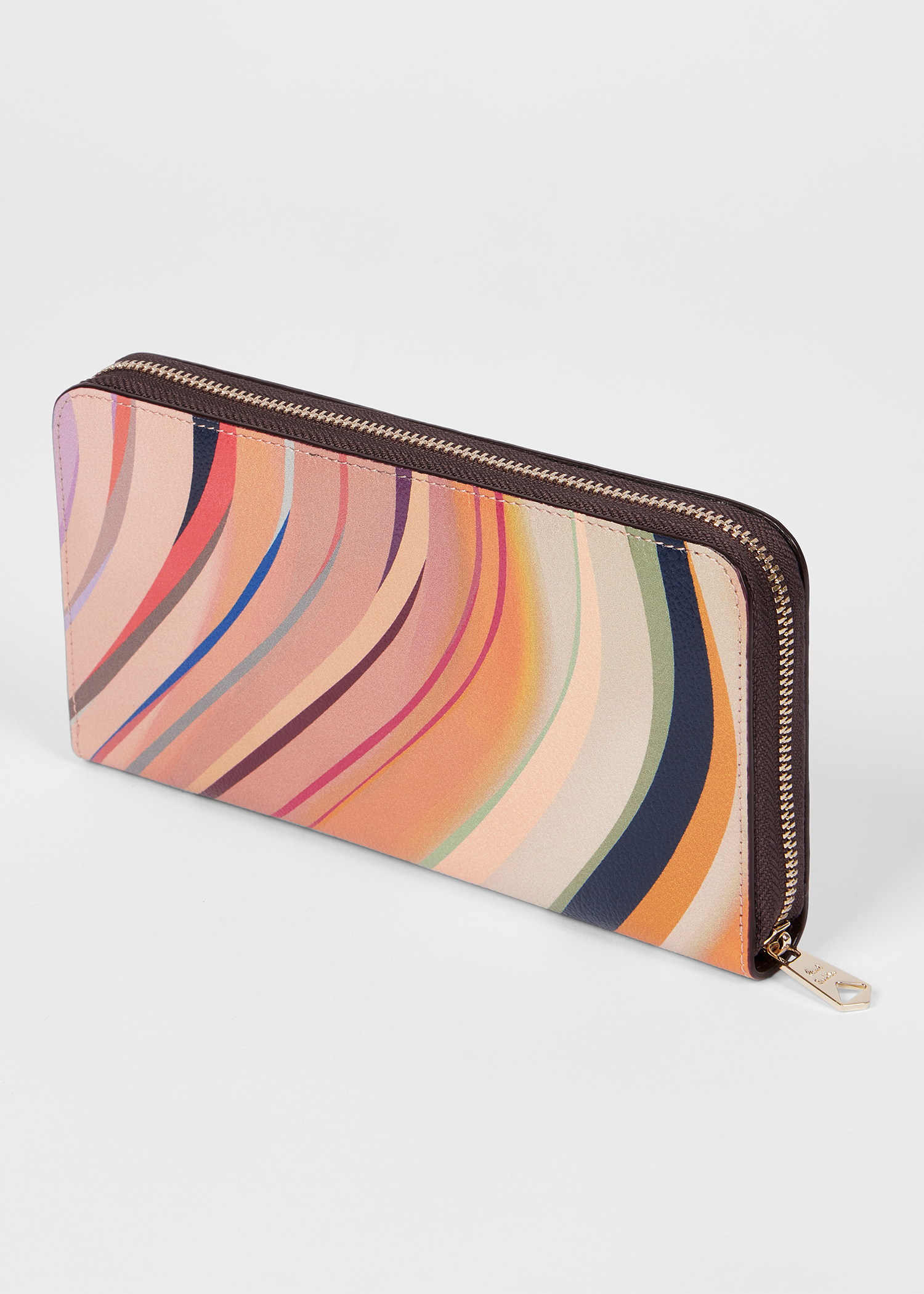 【関税&送料込】Paul Smith Dusky Swirl Wallet Women's 'Dusky Swirl' Leather Large Zip-Around Purse