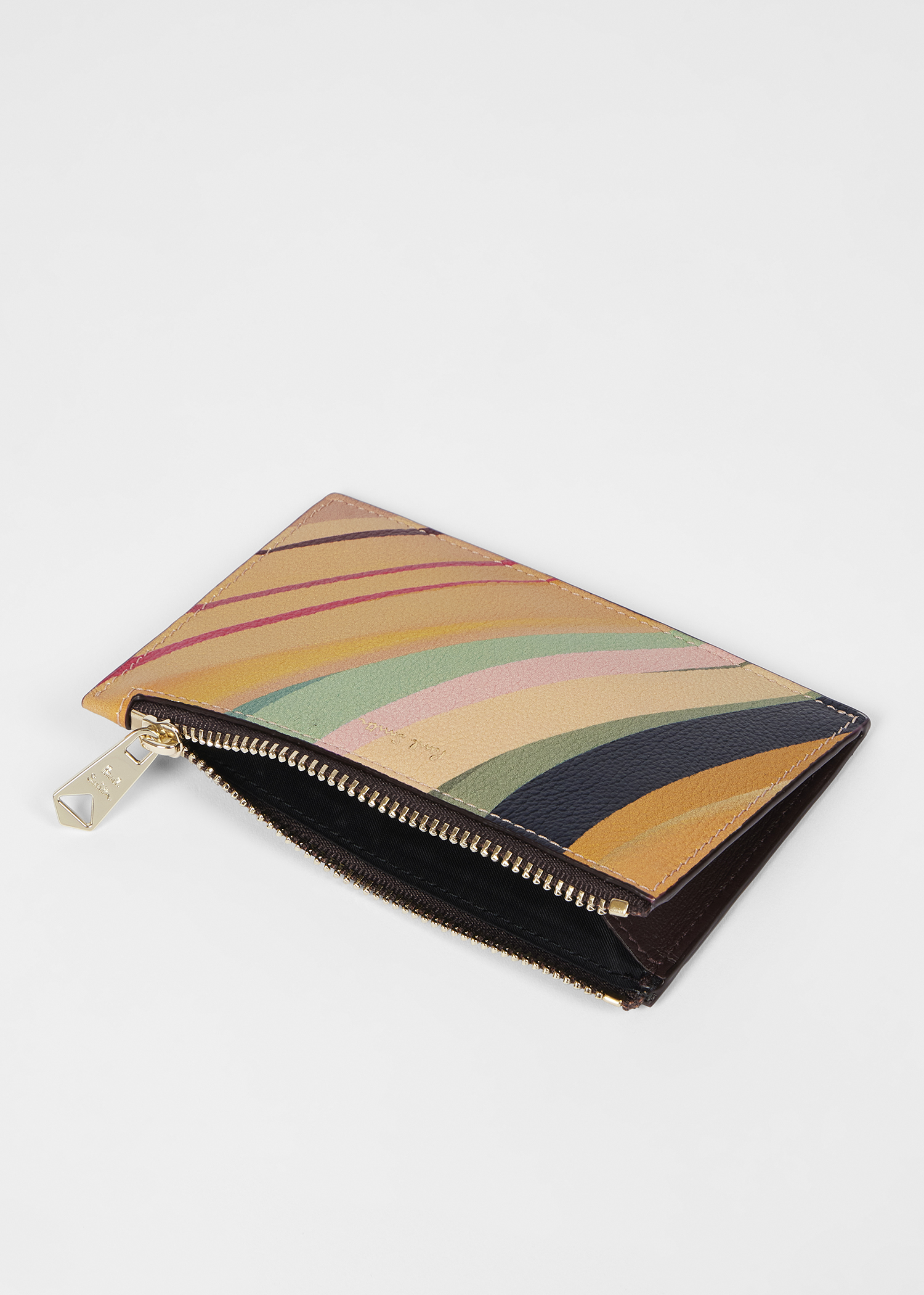 Women's 'Dusky Swirl' Leather Small Zip-Fastening Purse