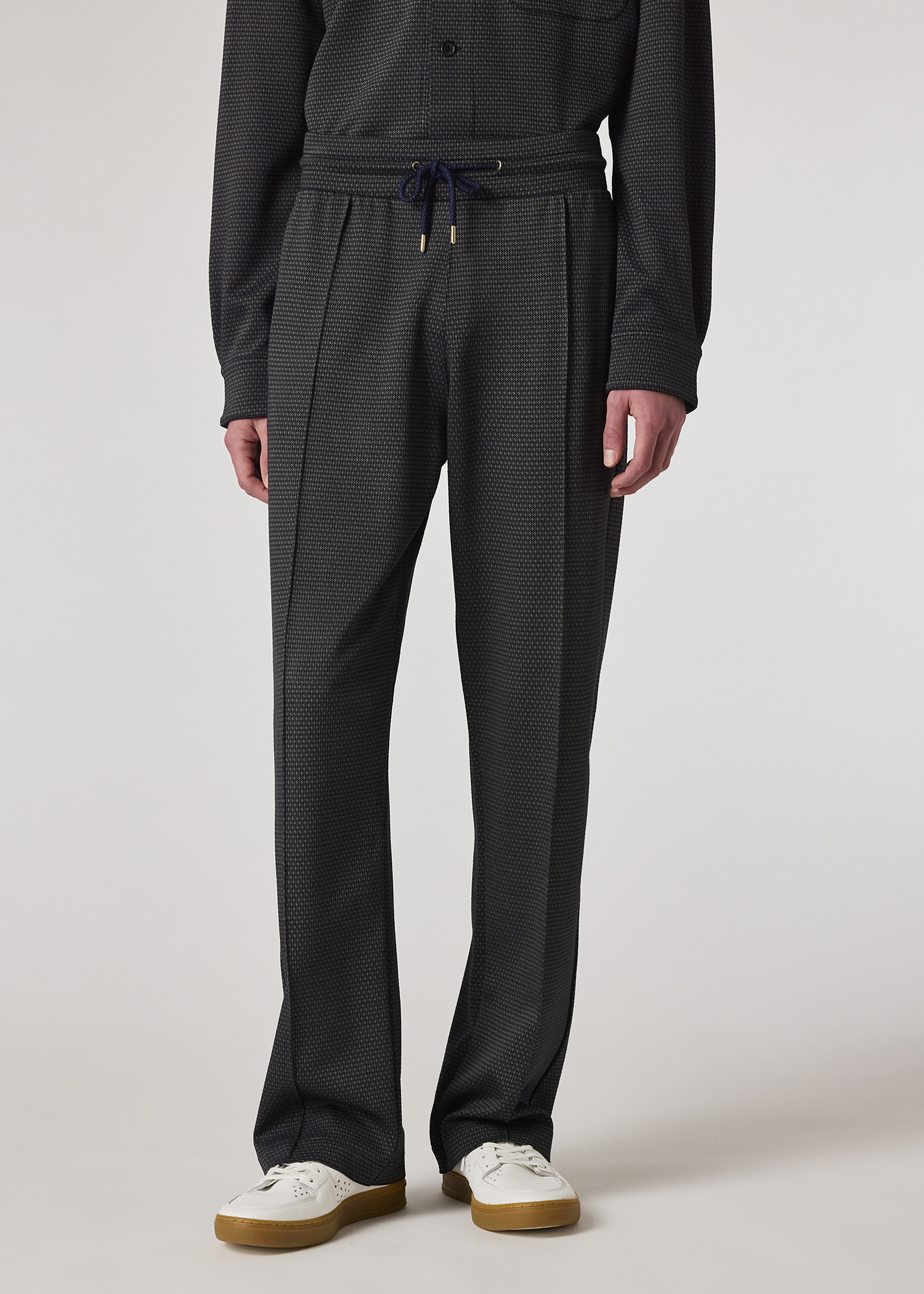 Men's Navy Wool Zip-Front Jacket