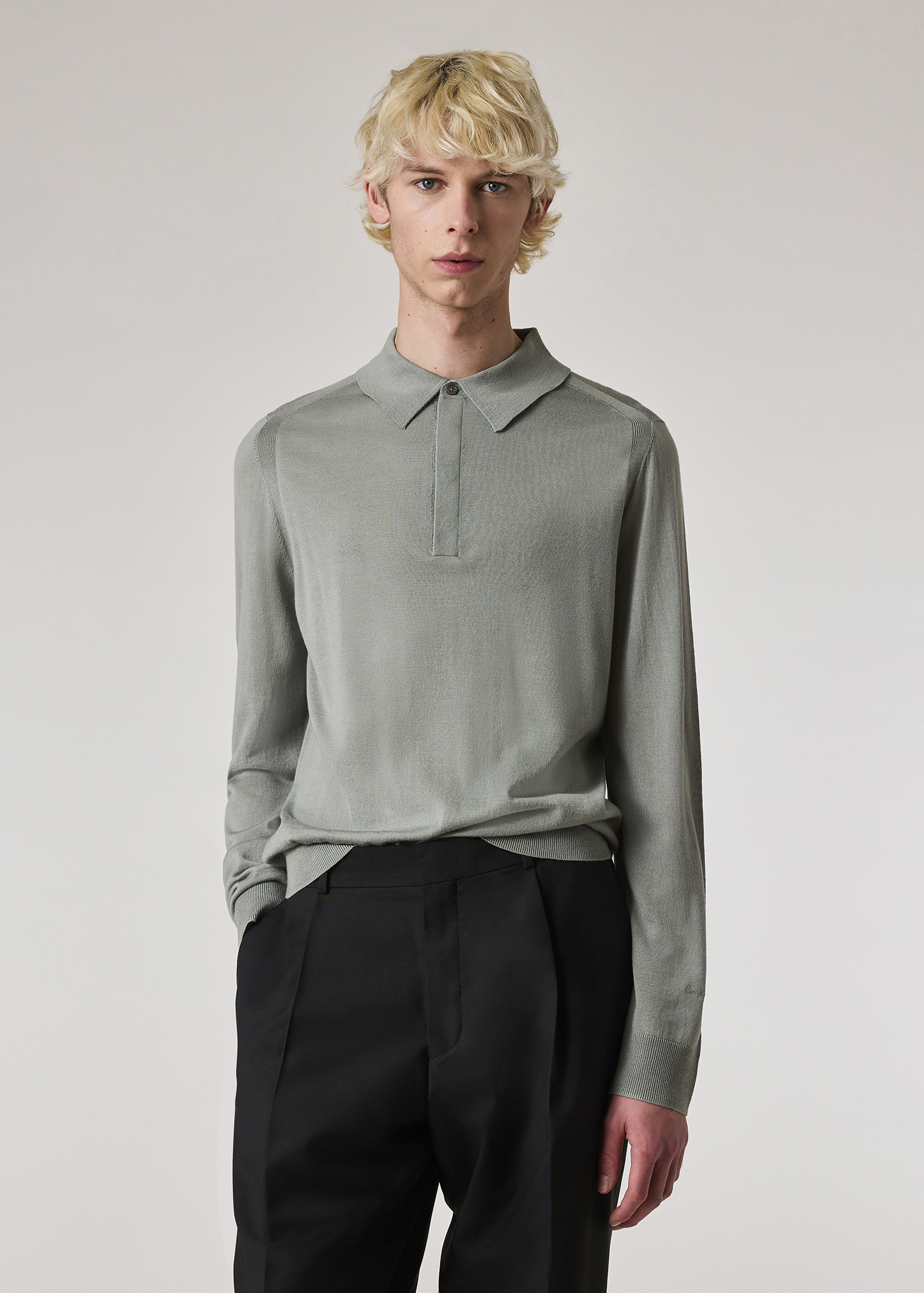 Long Sleeve Maeve Polo - Hedge Green