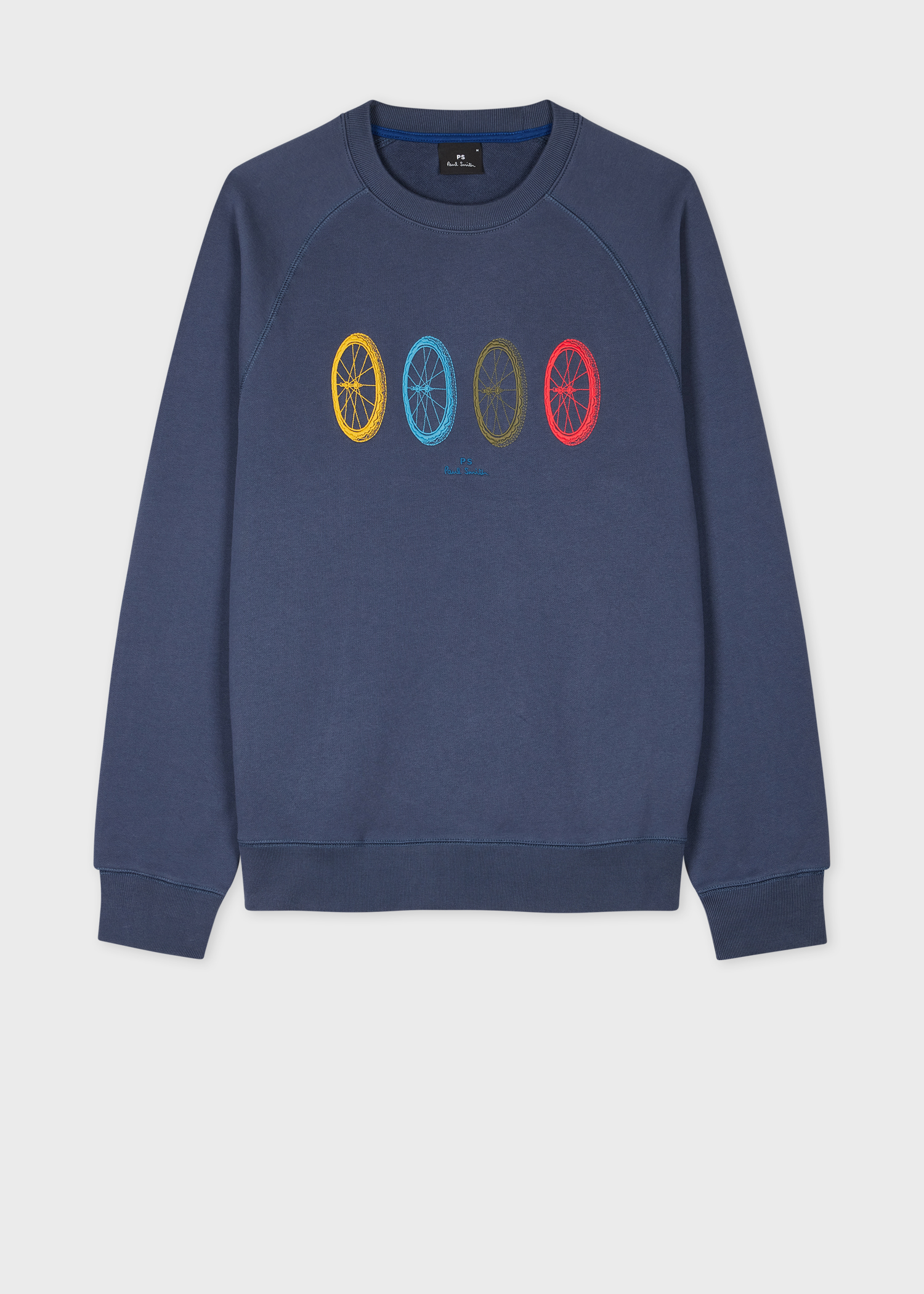 Men's Steel Blue Embroidered Wheels Sweatshirt