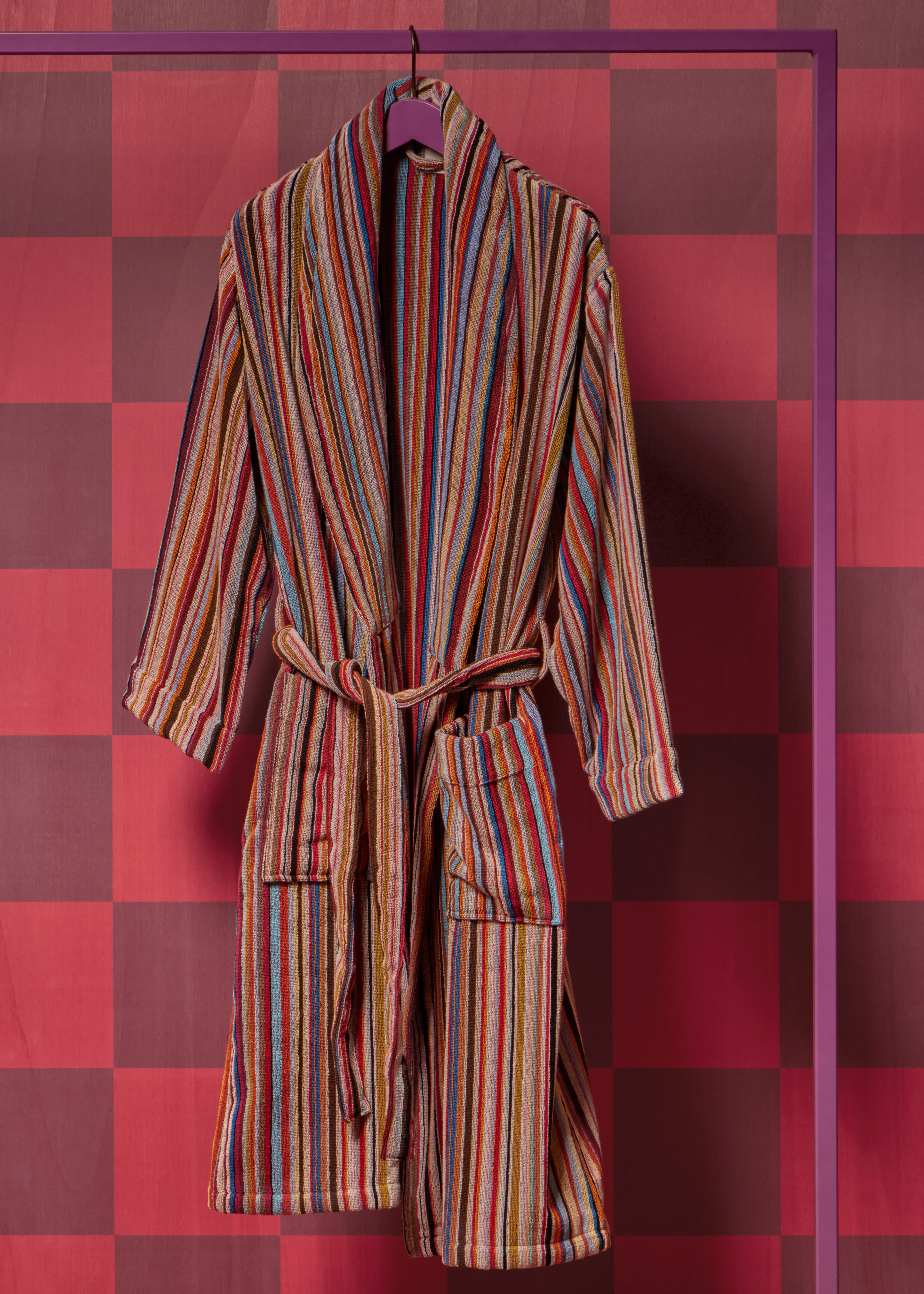 Men s Signature Stripe Cotton Dressing Gown