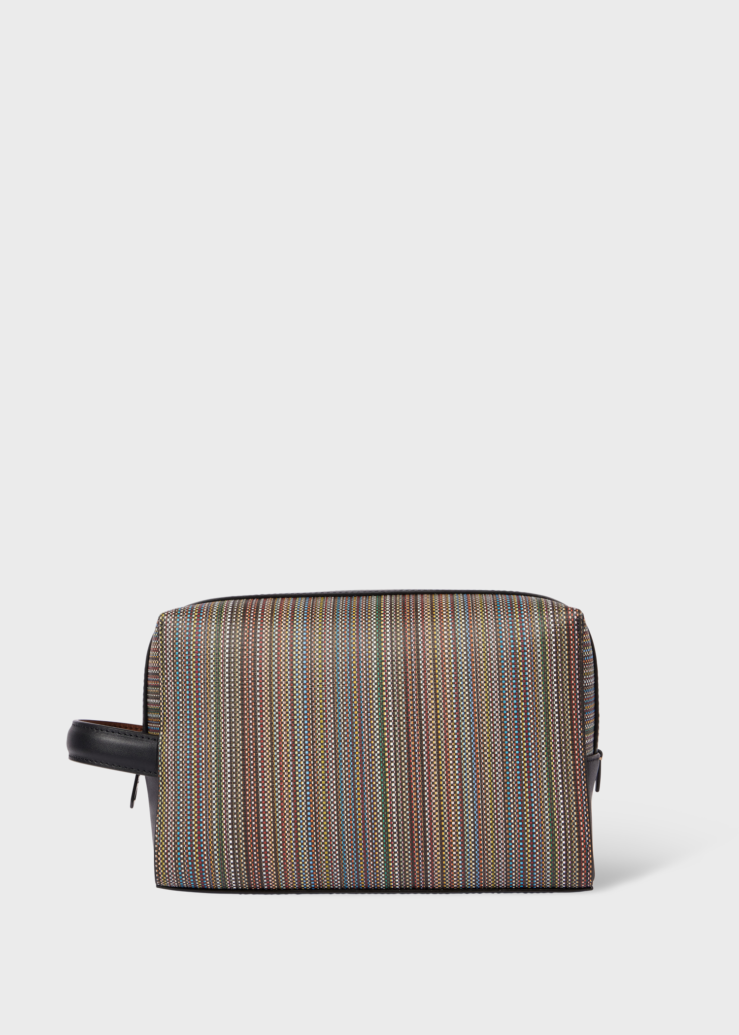 Signature Stripe' Coated Canvas Wash Bag