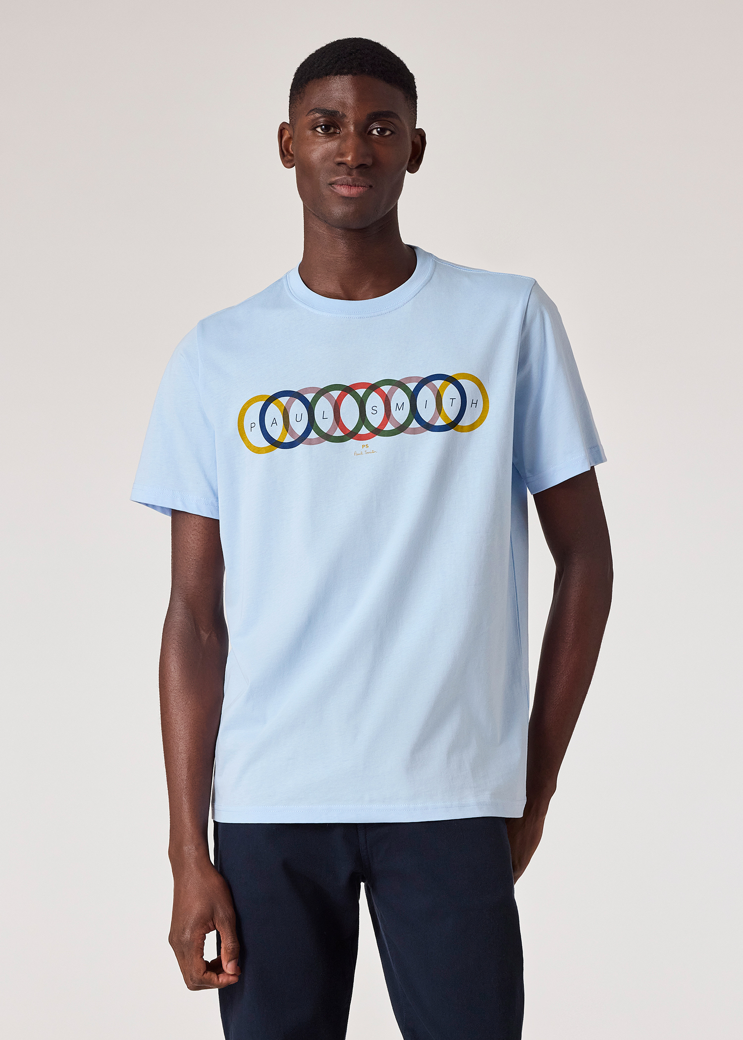 Men's Dark Navy 'Overlapping Circles' Print T-Shirt
